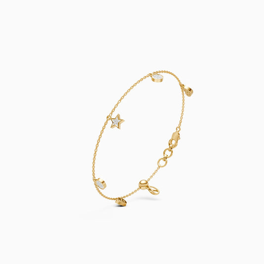 Minimal Lab Grown Diamond Charm Bracelet
