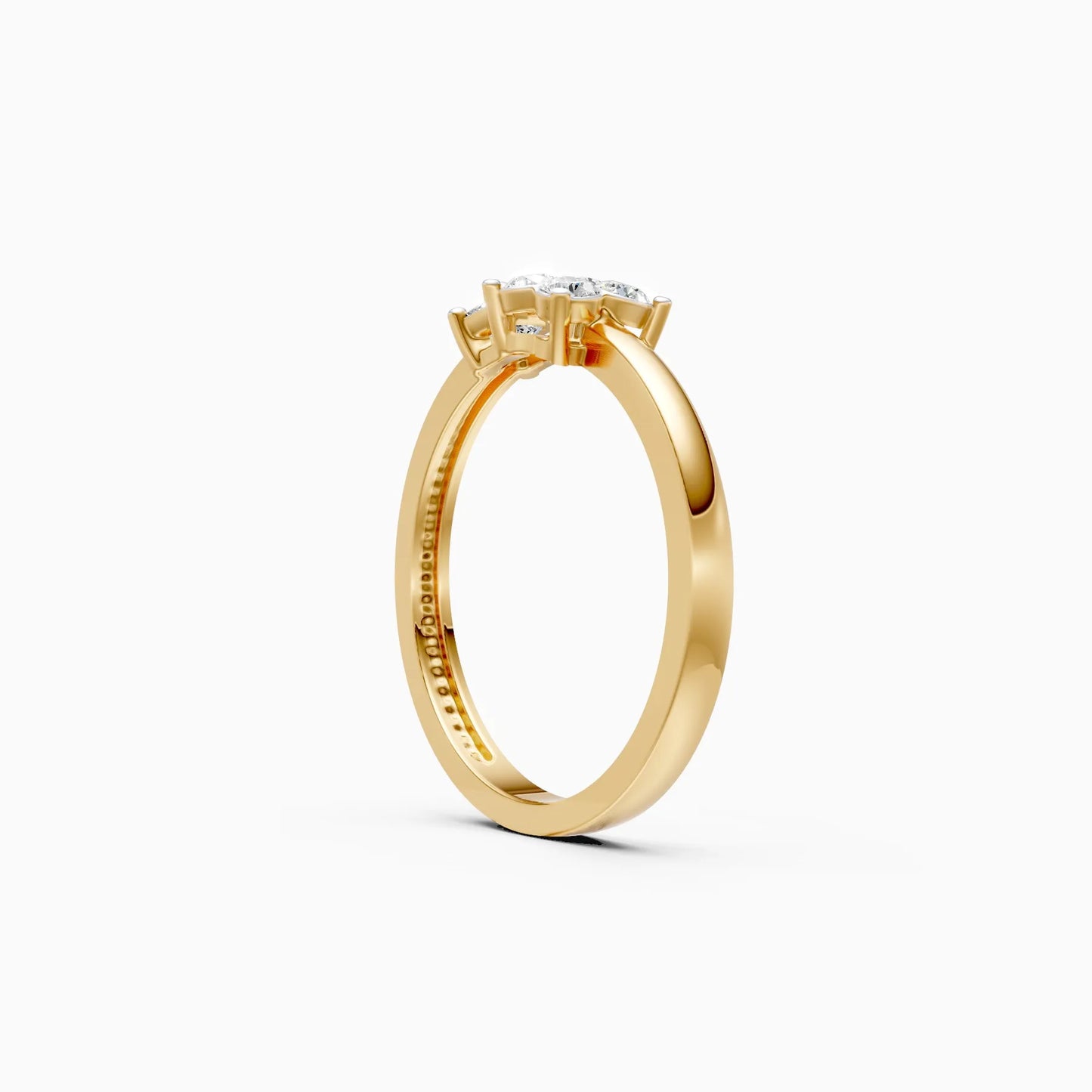 Floral Charm Lab Grown Diamond Ring