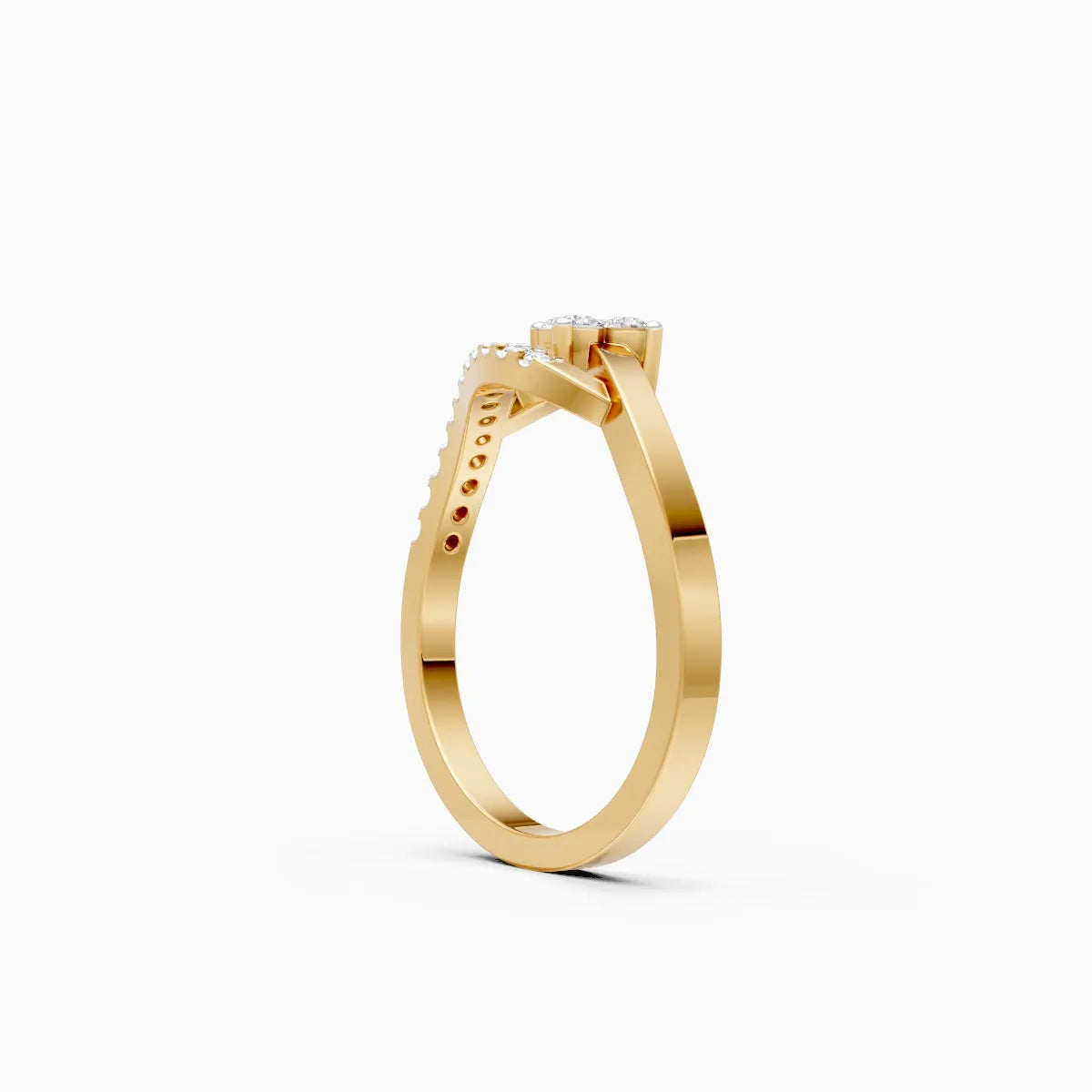 Elegant Modern Spark Lab Diamond Ring
