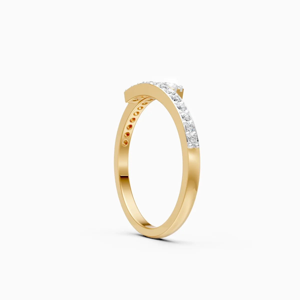 Split Bar Shine Diamond Ring