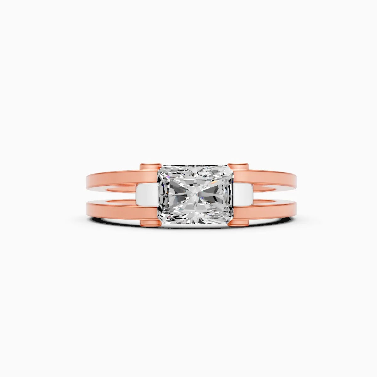 Radiant Solitaire Diamond Ring Modern Elegance