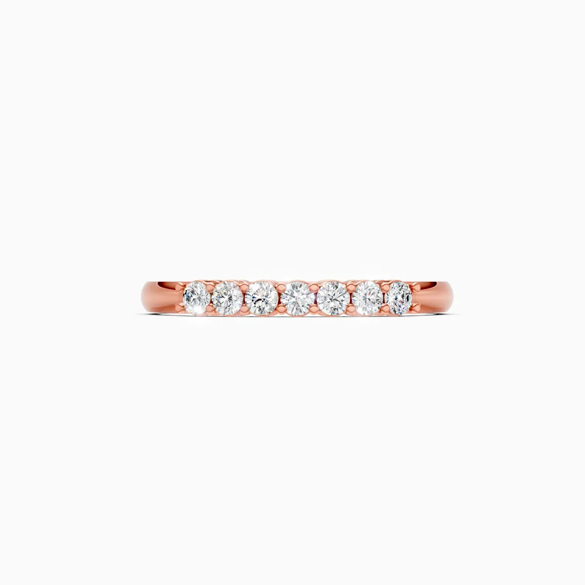 Round Cut Row Lab Grown Diamond Ring