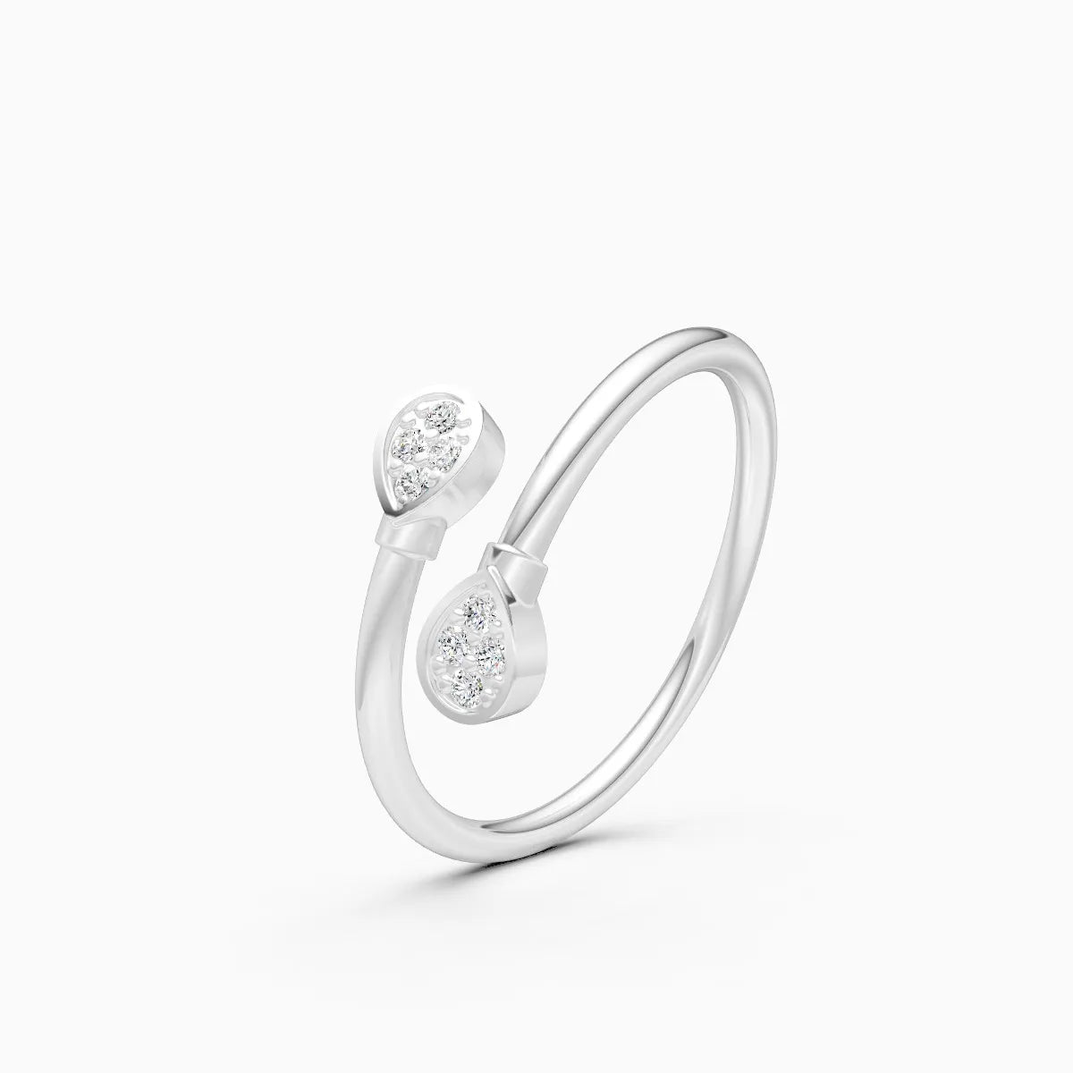 Twin Dewdrop Diamond Ring