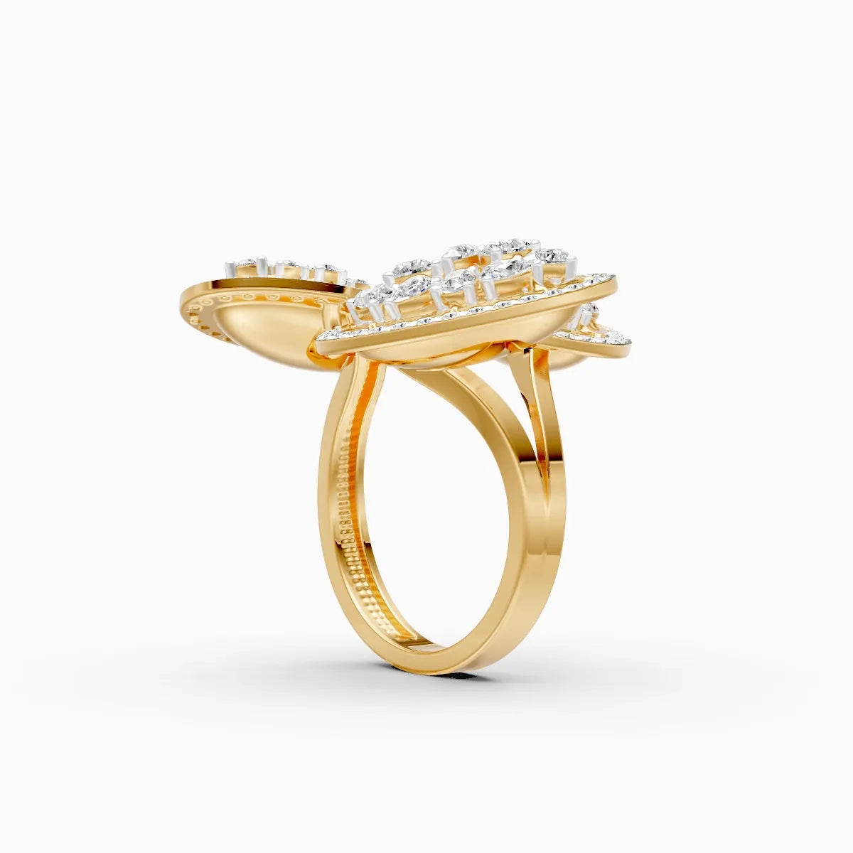 Oval Style Art Deco Cocktail Ring