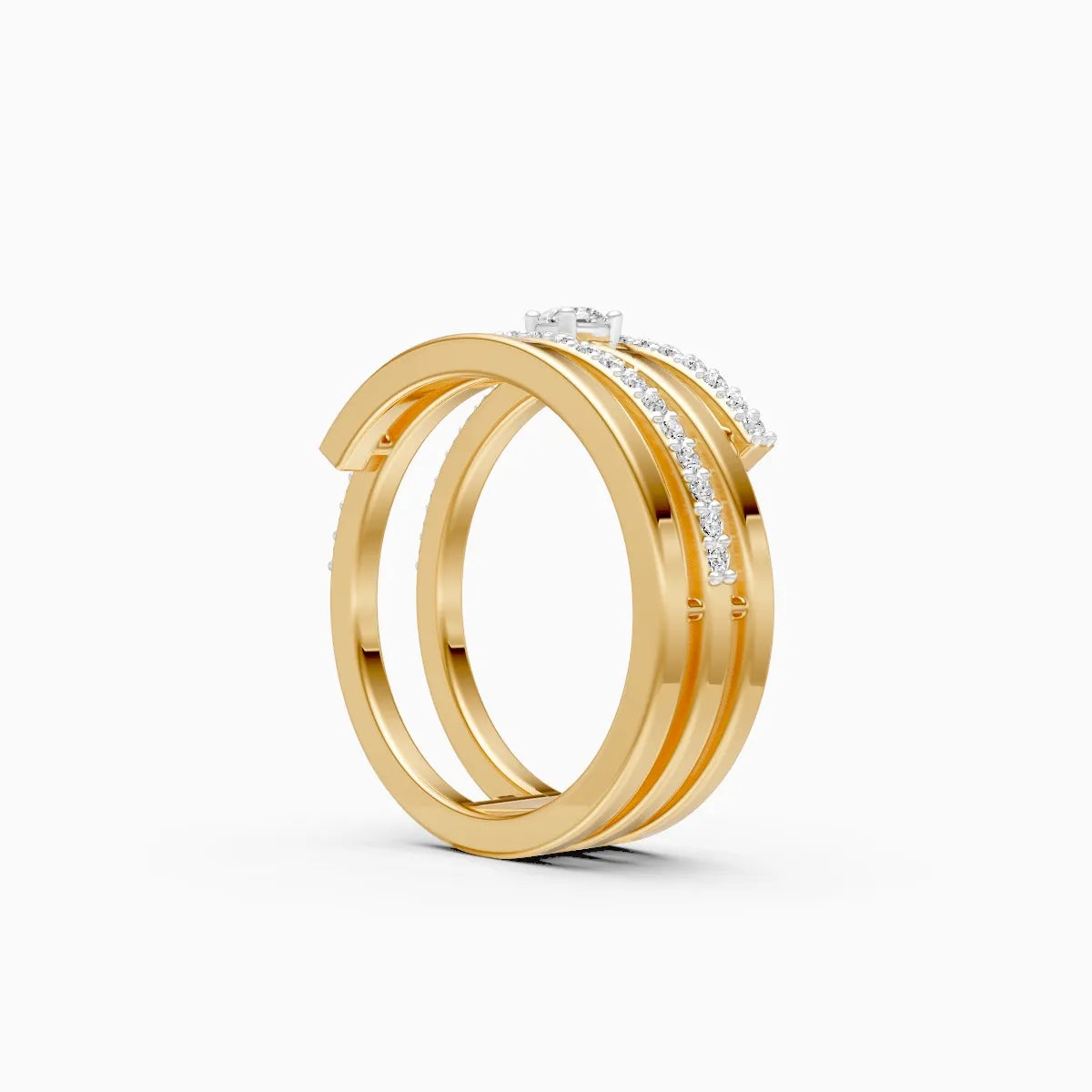 Four Line Lab Grown Diamond Classy Ring