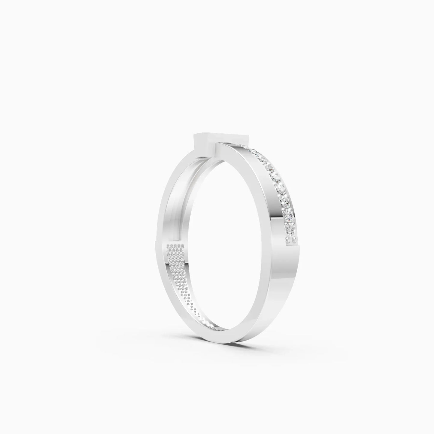 Timeless Round Lab Grown Bar Style Wedding Band