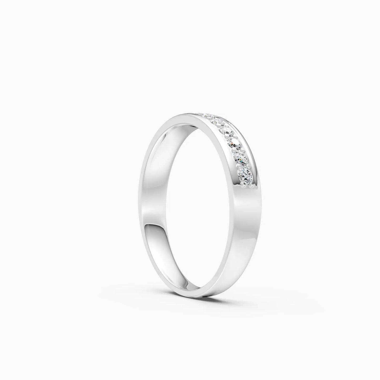 Stackable Diamond Half Eternity Women’s Wedding Band
