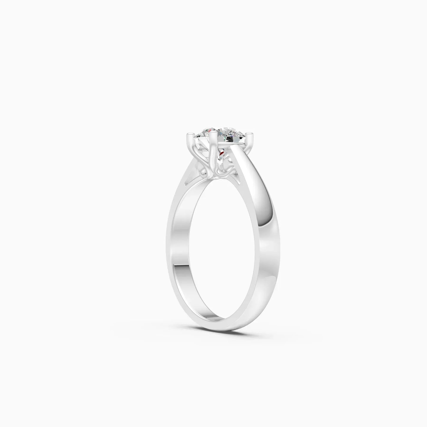 Classic Round Diamond Solitaire Engagement Ring