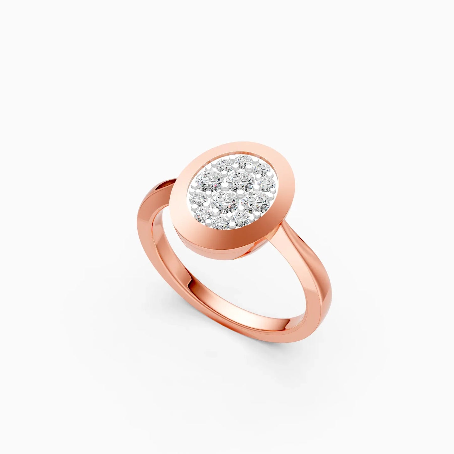 Imperia Oval Shaped Bezel Set Diamond Ring