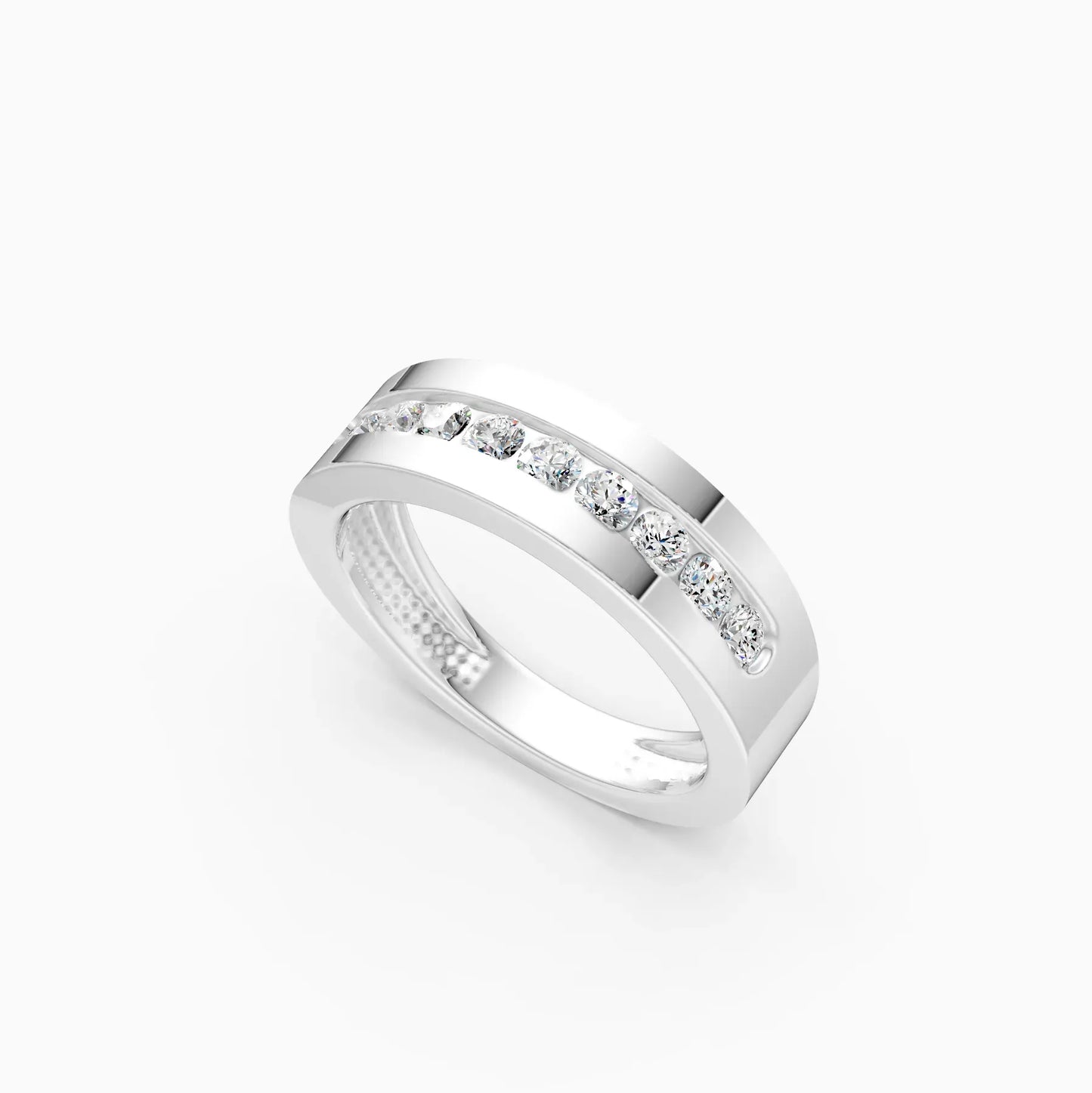 Round Channel Settings Lab Diamond Band