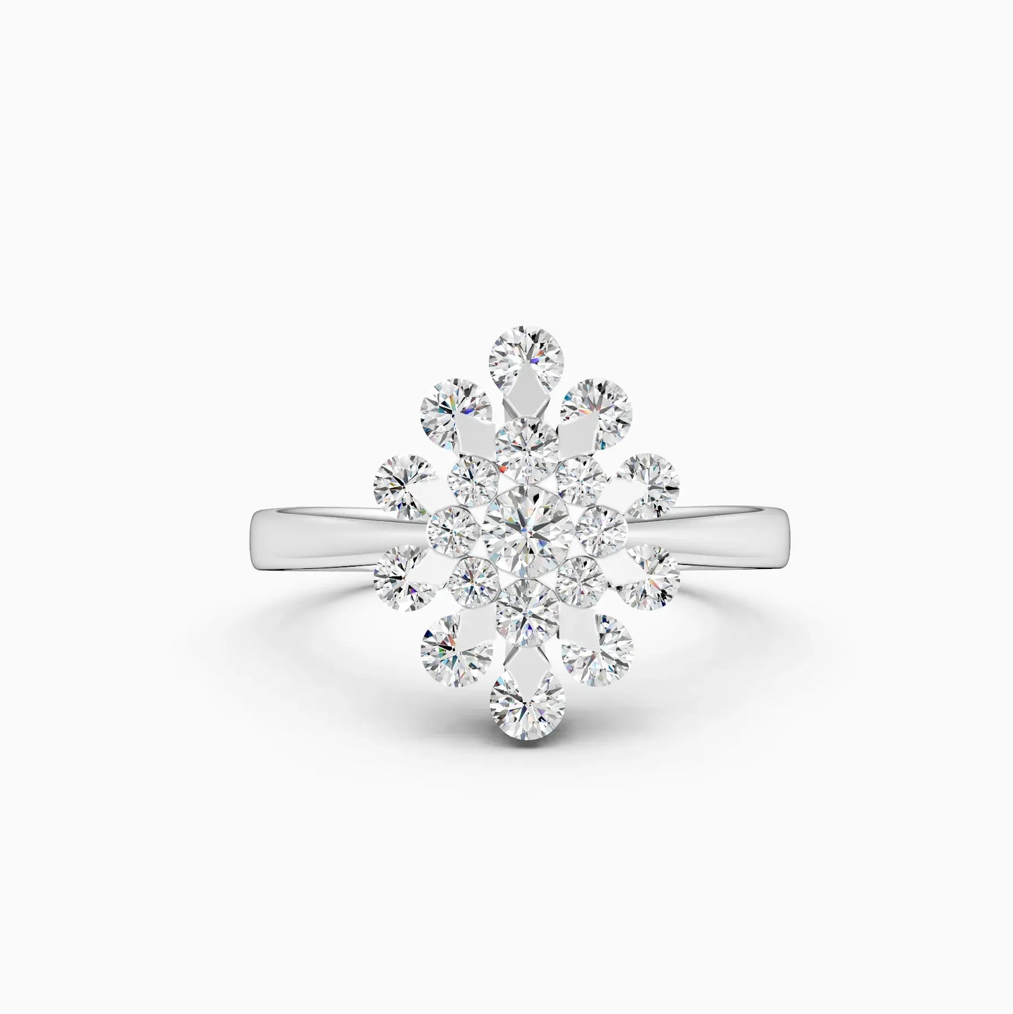 Cluster Lab Grown Diamond Engagement Ring