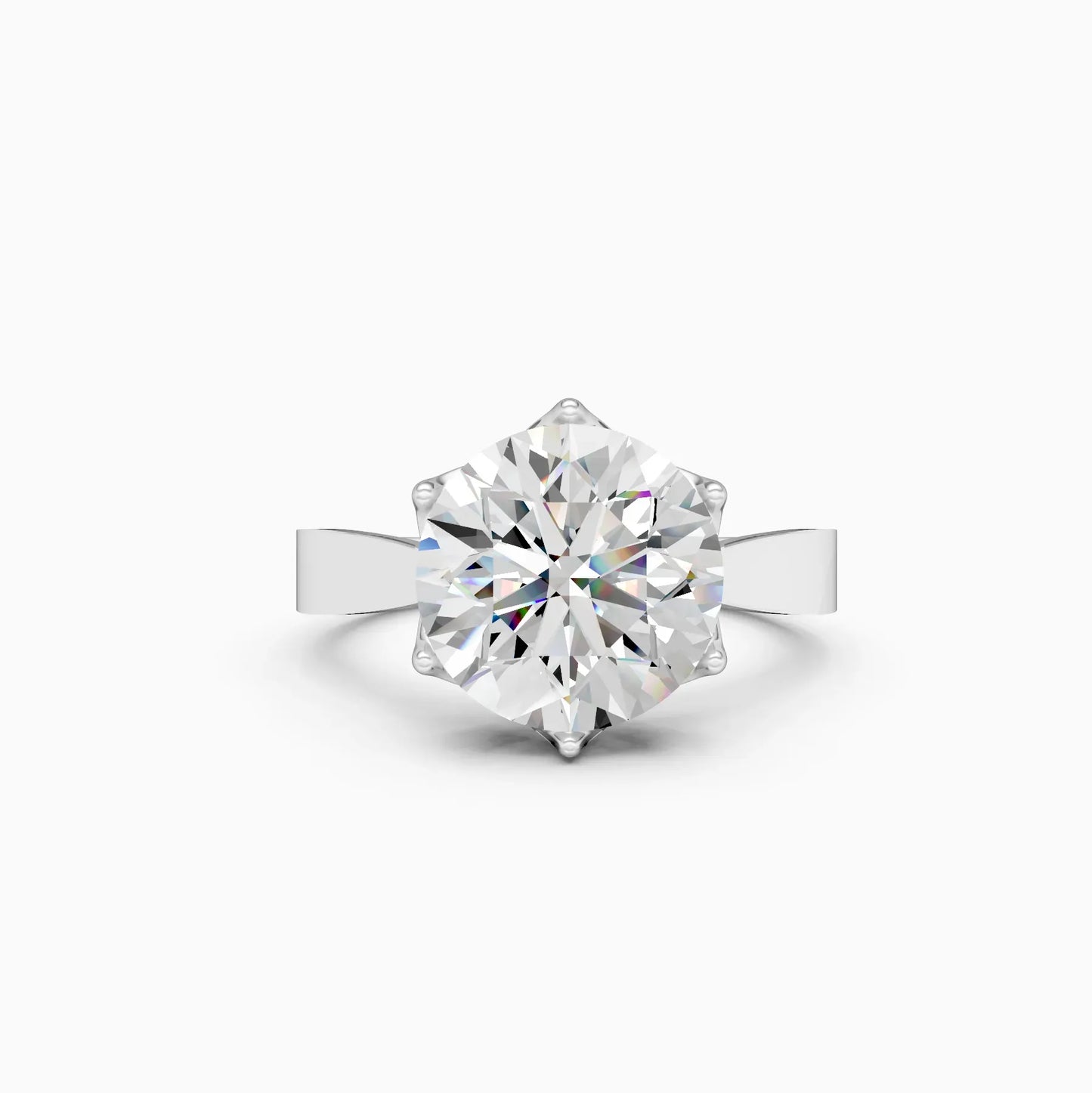 Six Prongs Solitaire Diamond Ring