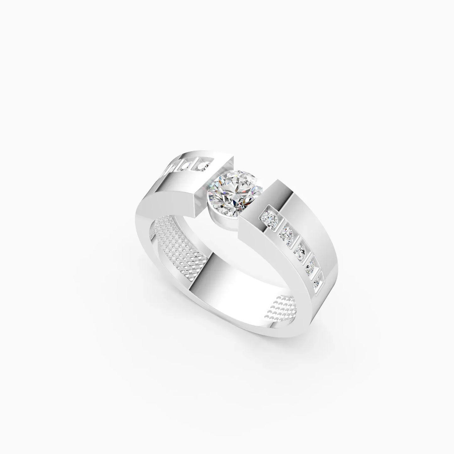 Round Solitaire Lab Diamond Couple Ring