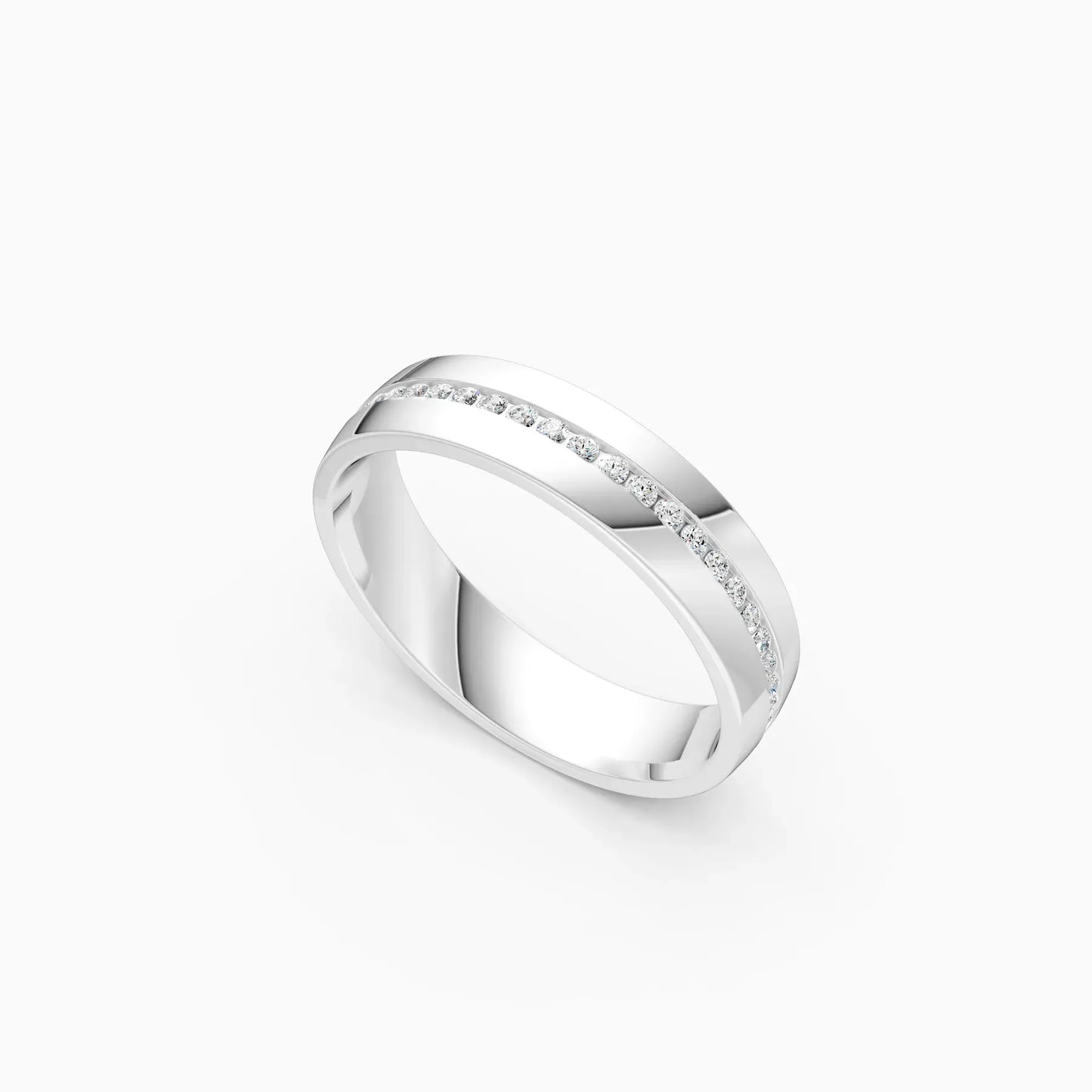 Channel Setting Lab Grown Diamond Men's Band