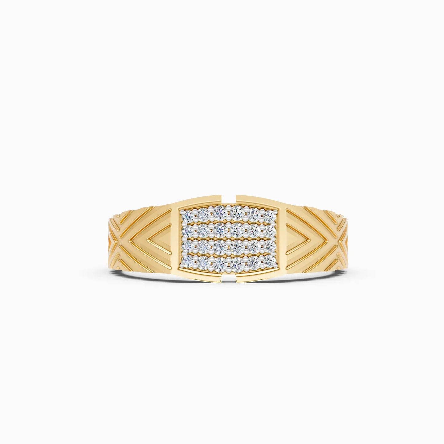 Sparkling Men's Lab Grown Diamond Ring