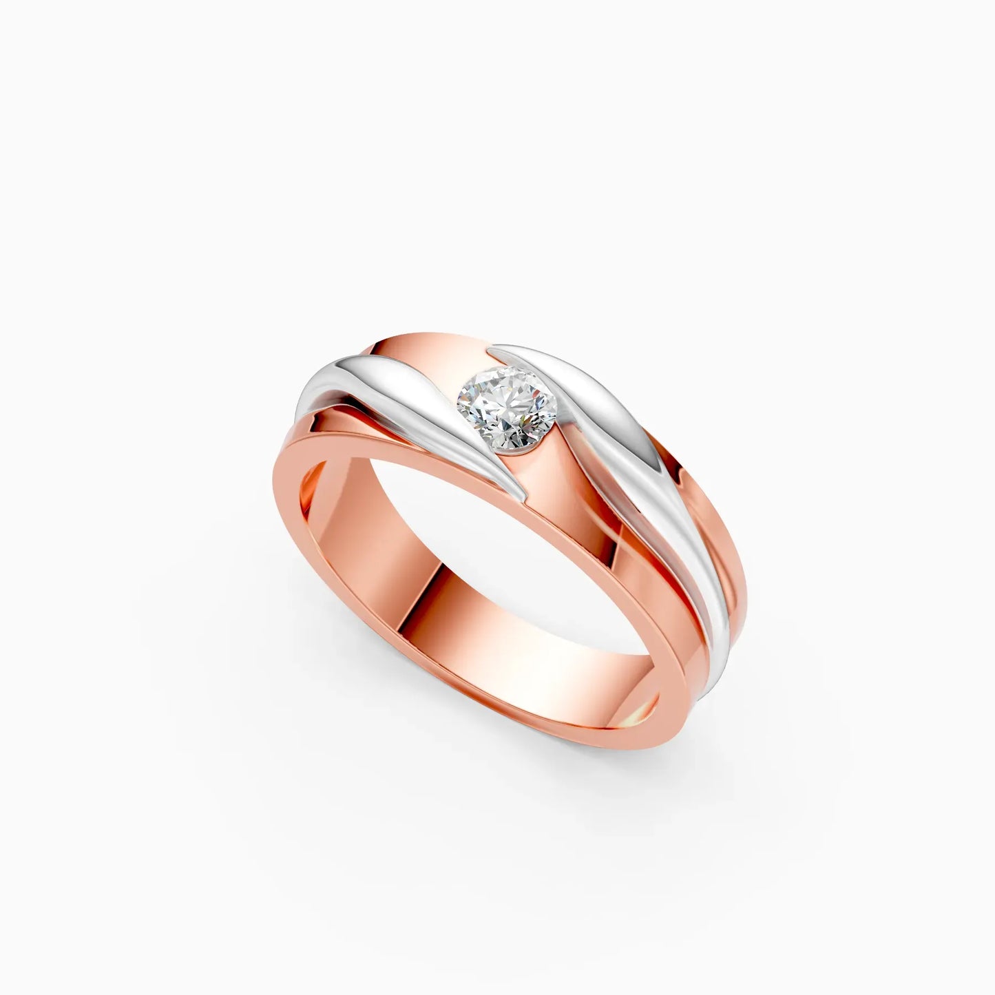 Solitaire Lab Grown Diamond Men's Band