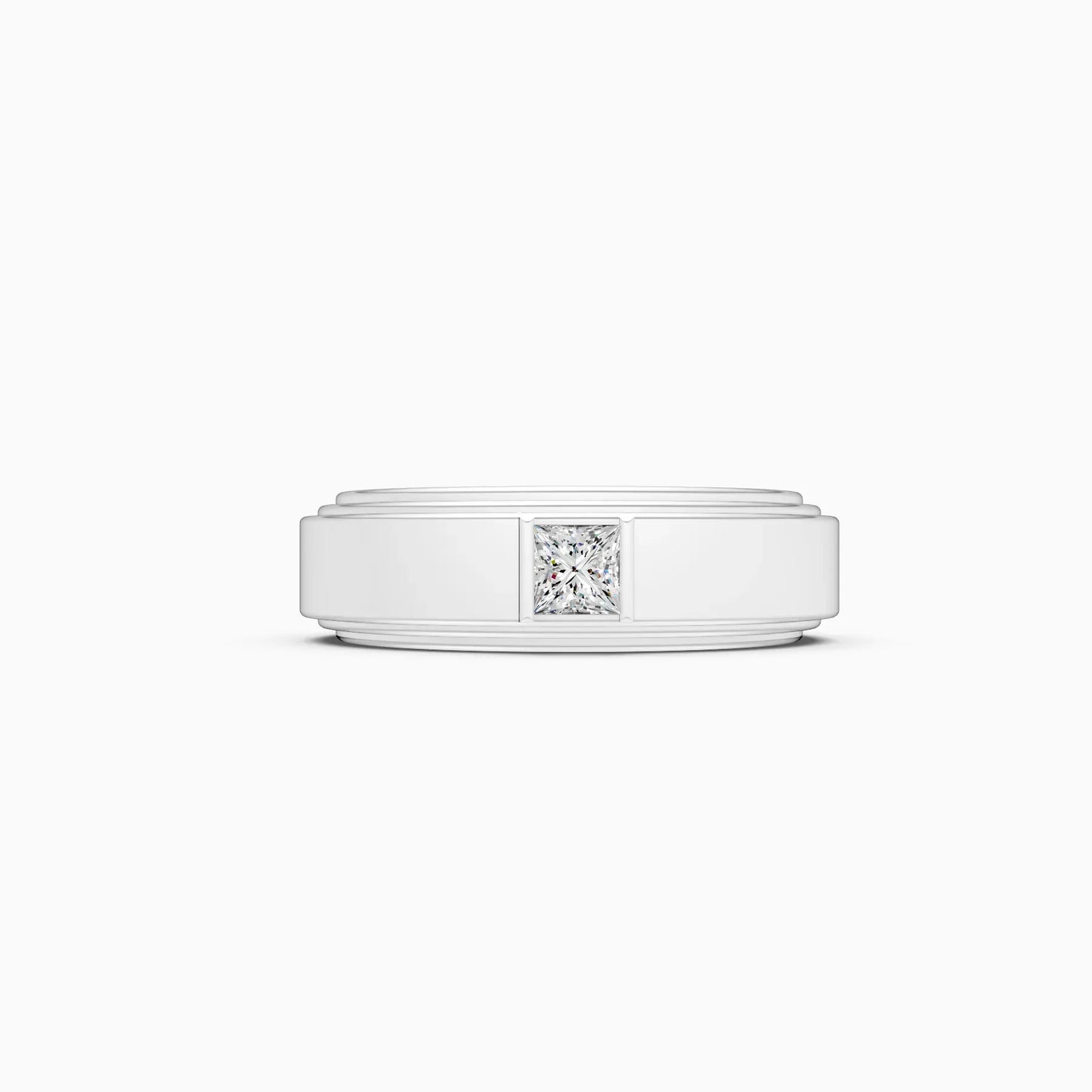 Princess Cut Lab Grown Diamond Men's Ring