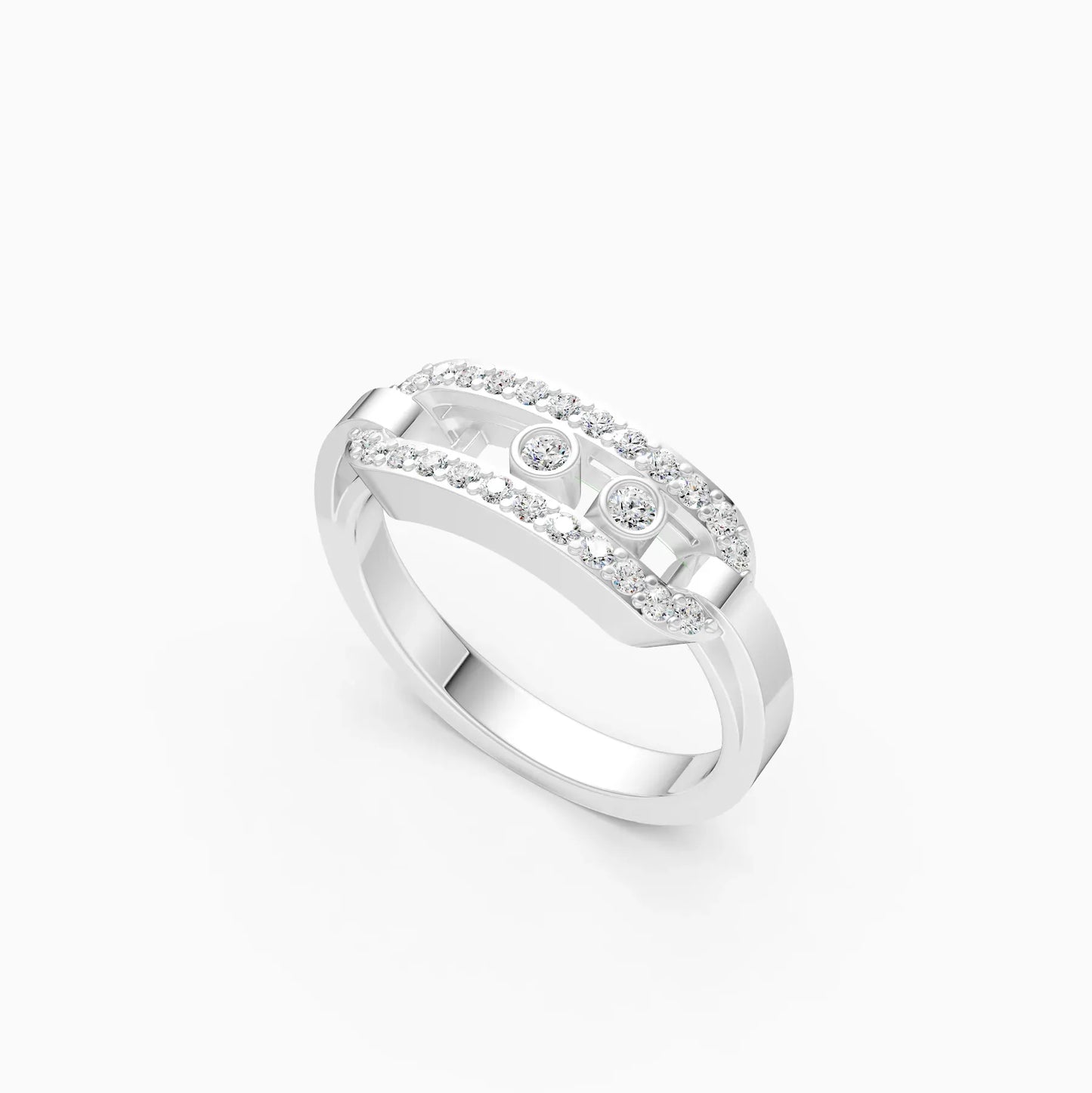 Lab Grown Diamond Open Hexagon Fancy Girls Ring