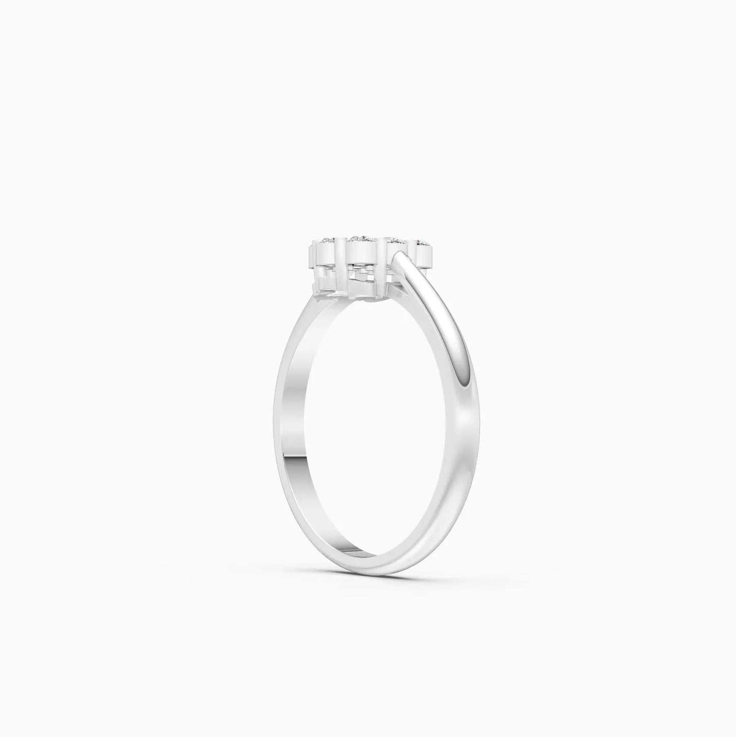 Lab Grown Diamond Cluster Oval Shaped Ring