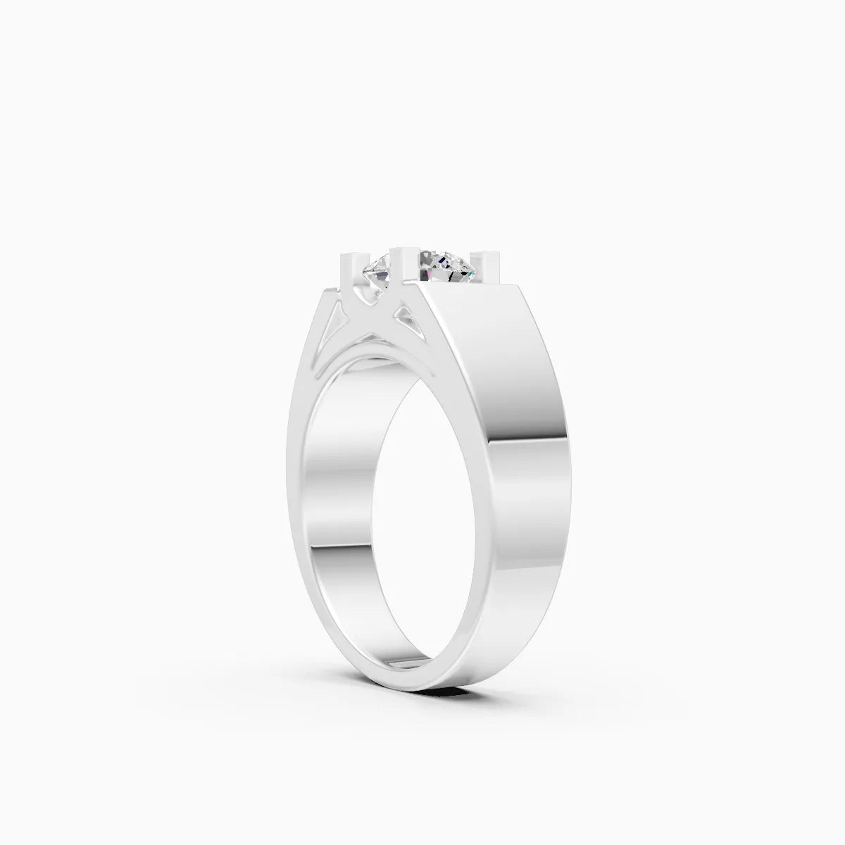 Two-Tone Solitaire Diamond Ring