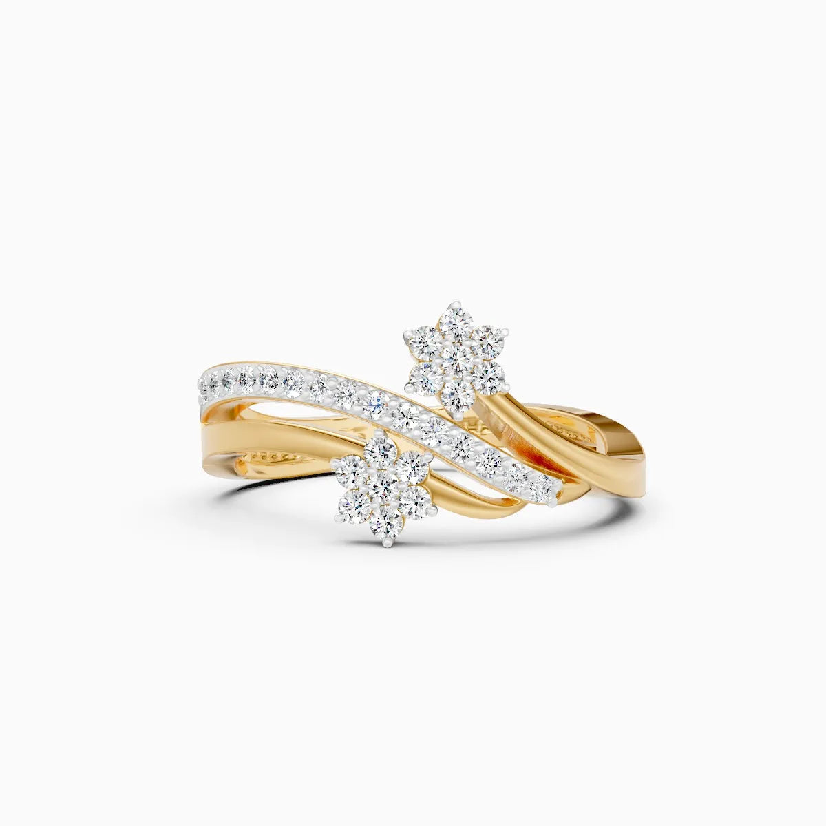 Daisy Duo Twist Diamond Ring