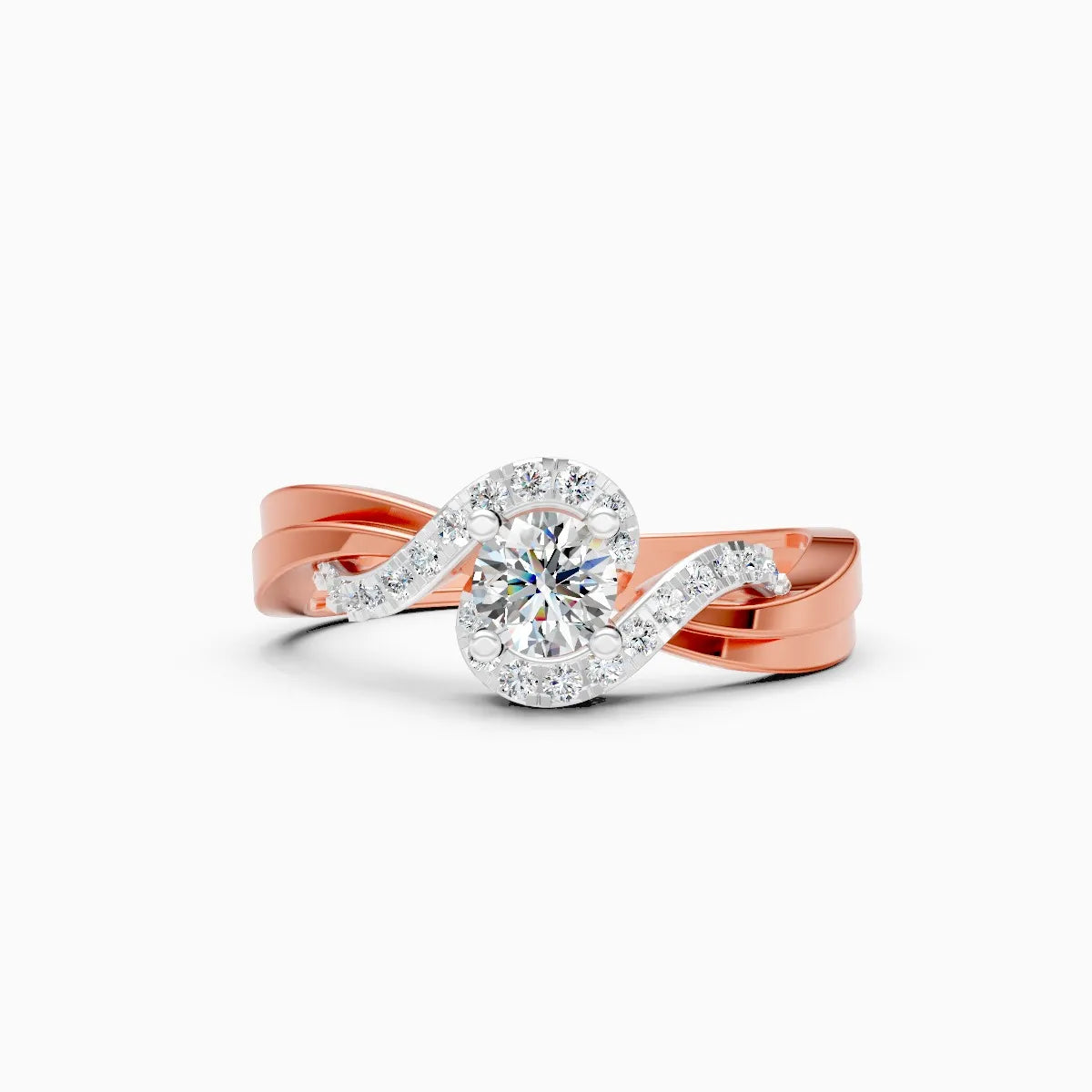 Modern Enchanted Twist Diamond Ring