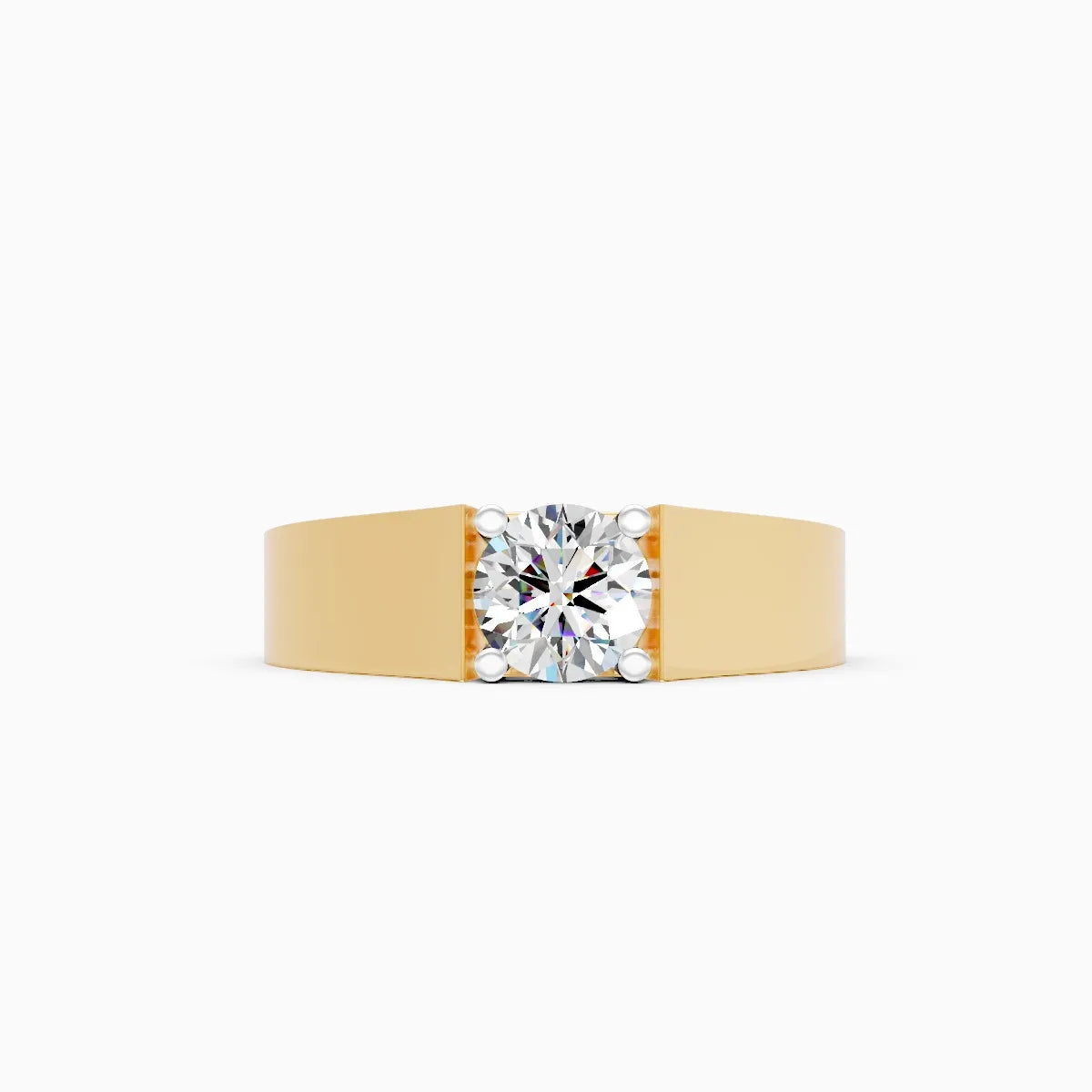 Geometric Inner Pattern Ring with Bold Round Center solitaire