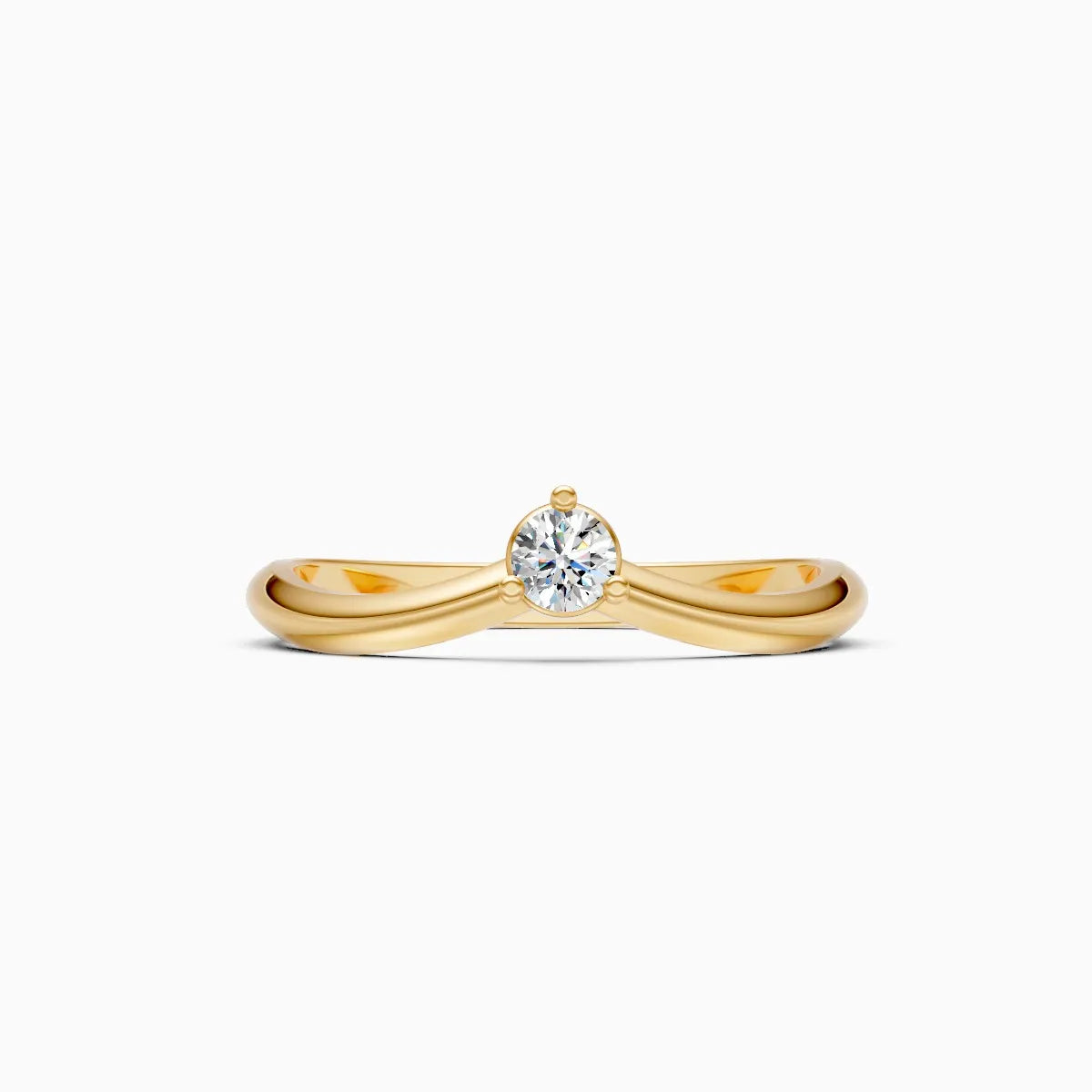 Minimalist Round Solitaire Ring