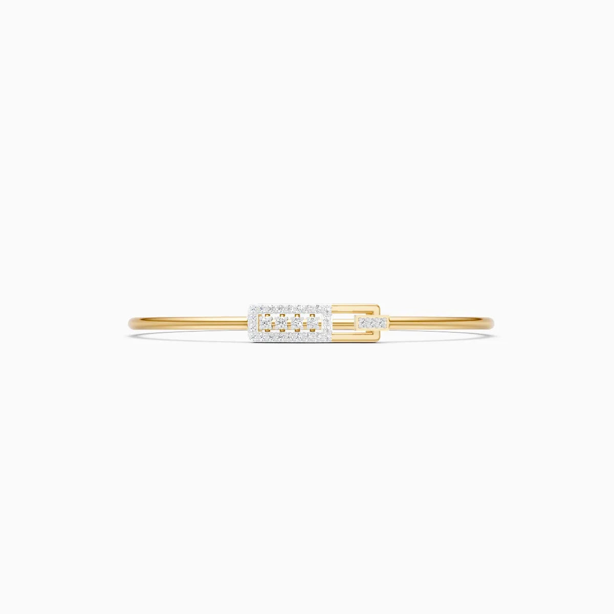 Elegant Rectangular motif Diamond Kada
