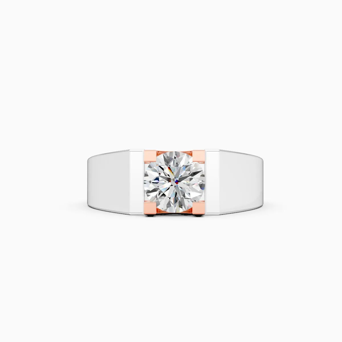 Classic Round Lab Grown Solitaire Diamond Ring