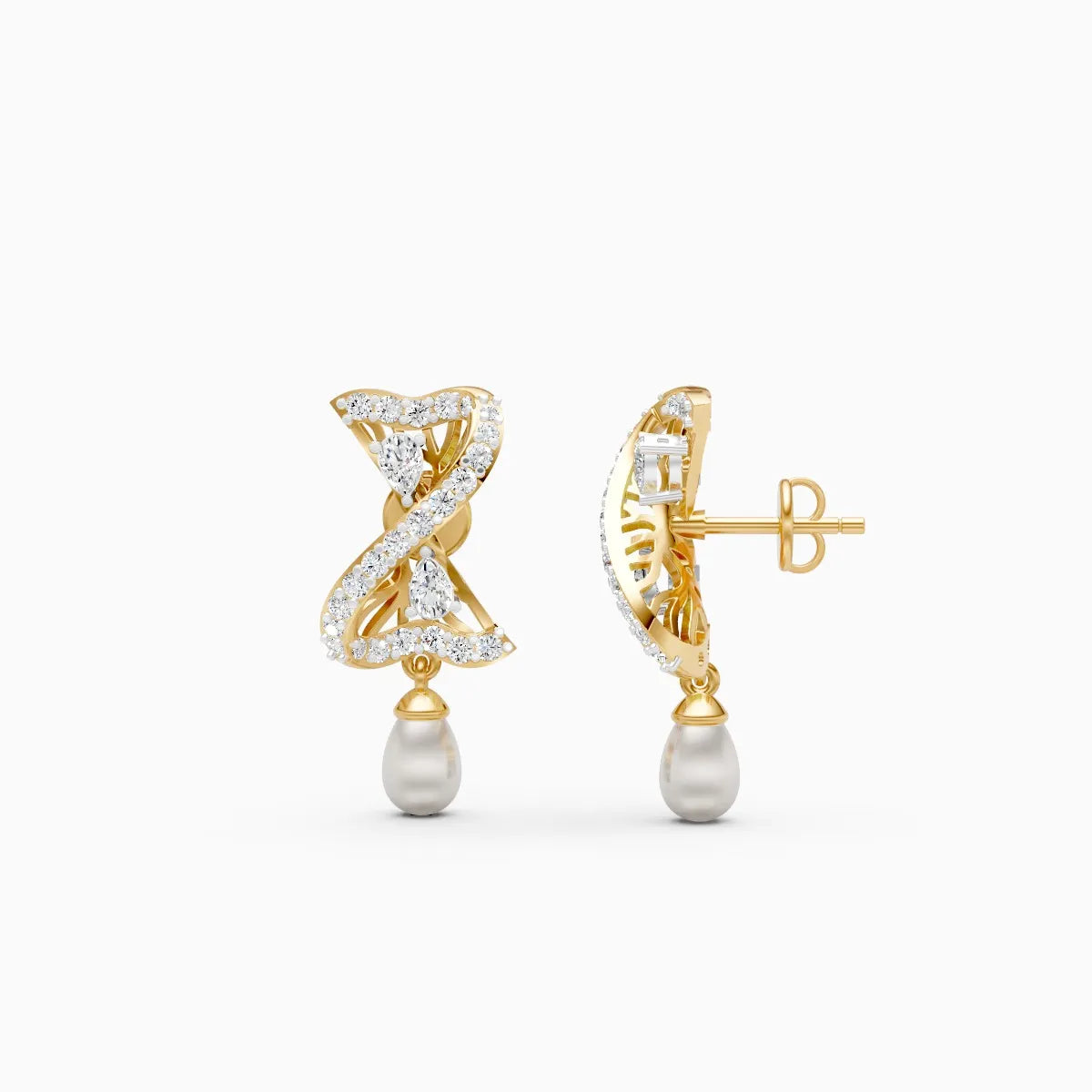 Elegant Twist Lab Grown Diamond Earrings
