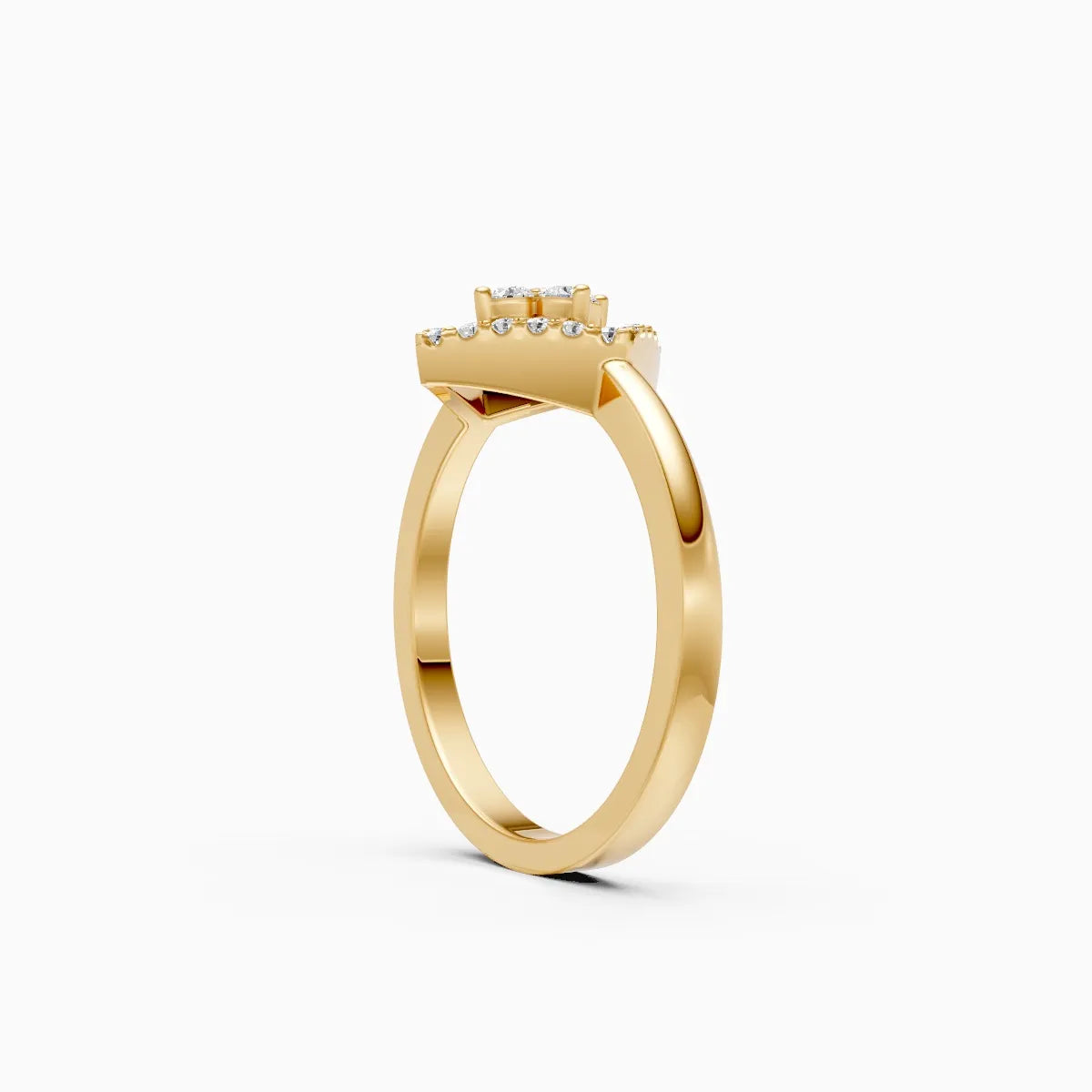 Dainty Square Lab Grown Diamond Ring