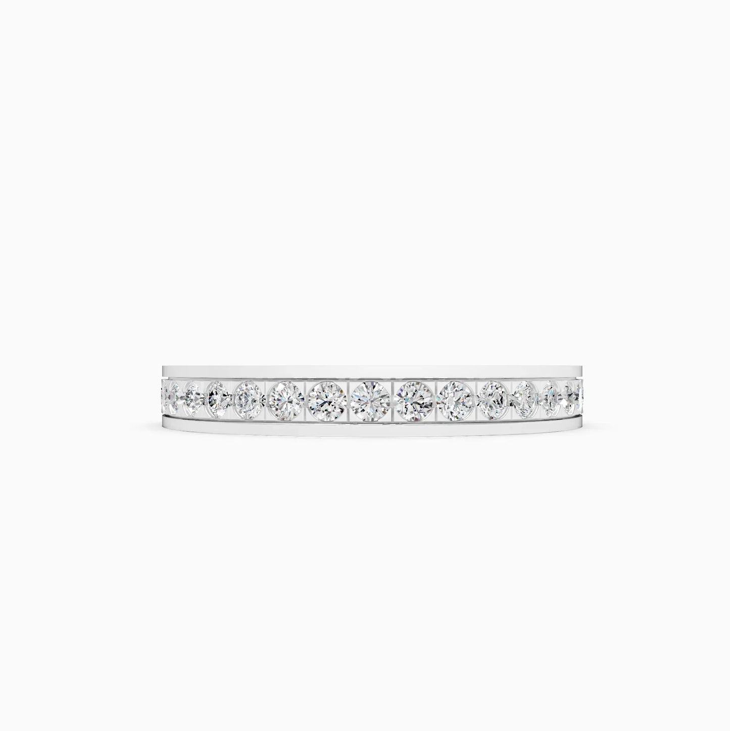 Round Full Eternity Diamond wedding Band