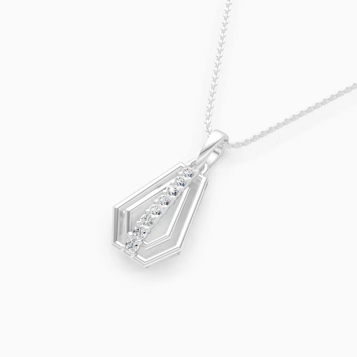 Sculpted Prism Diamond Pendant