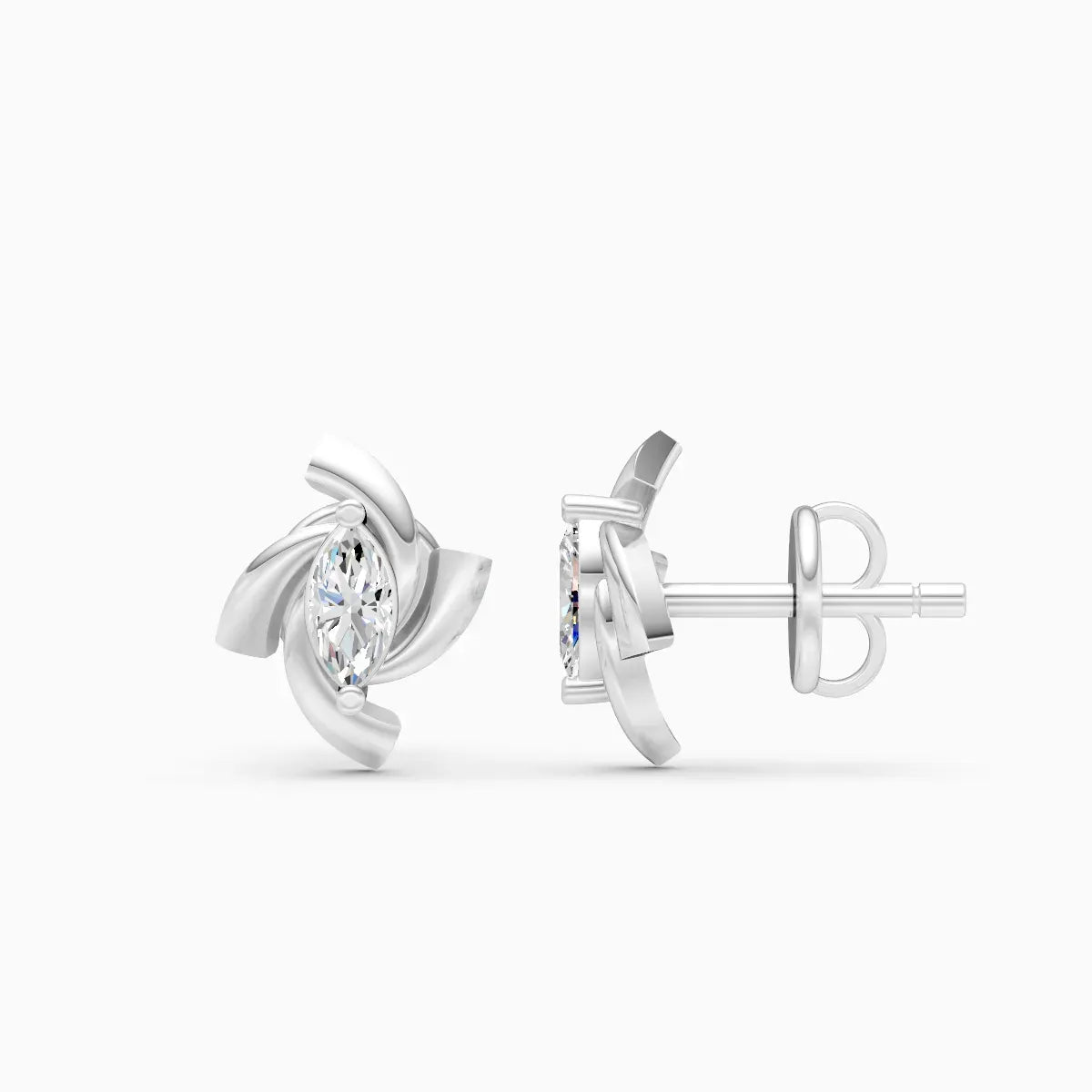 Marquise Swirl Studs