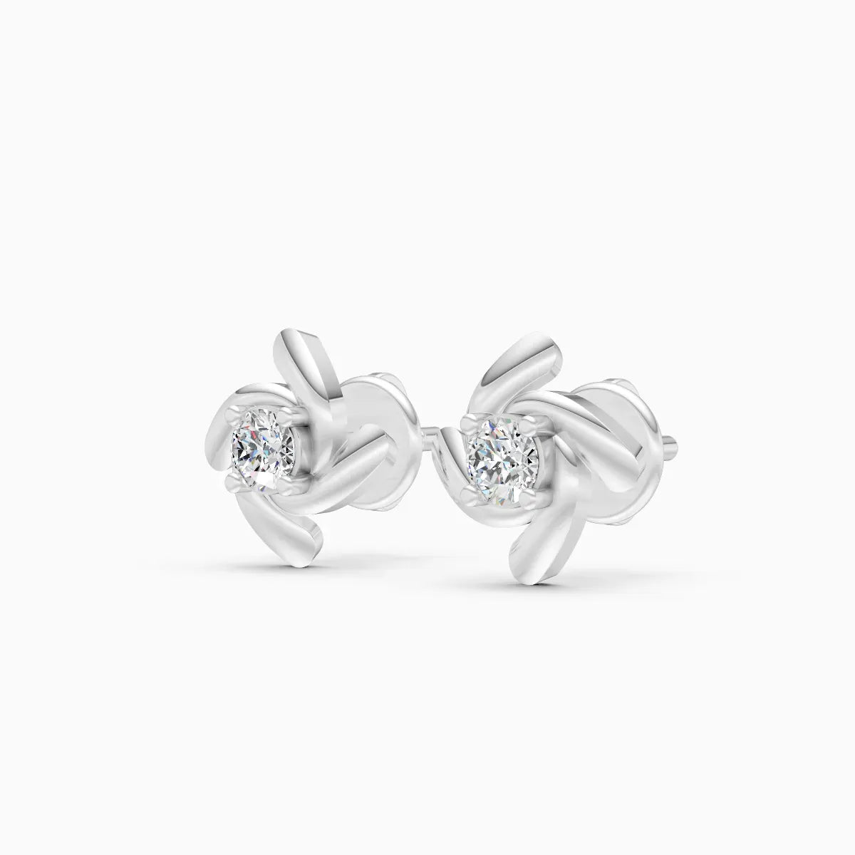 Round Rose Swirl Studs