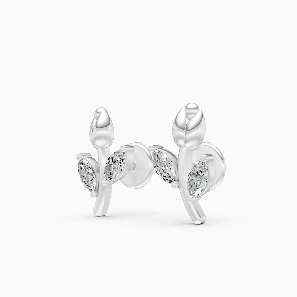 Rosebud Diamond Studs