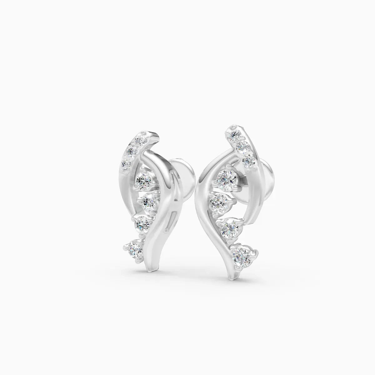 Wave Cluster Stud Earrings