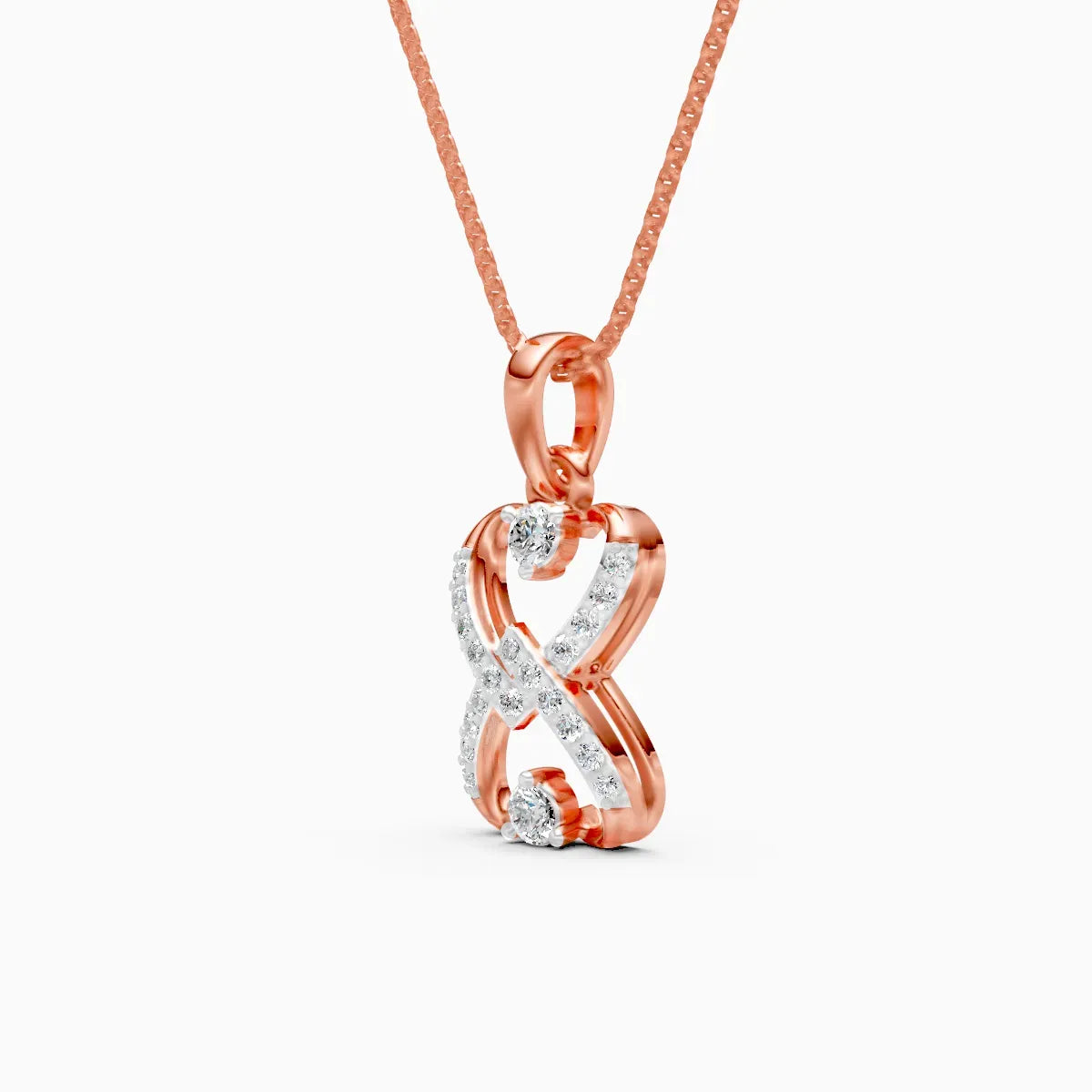 Infinity Heart Diamond Pendant