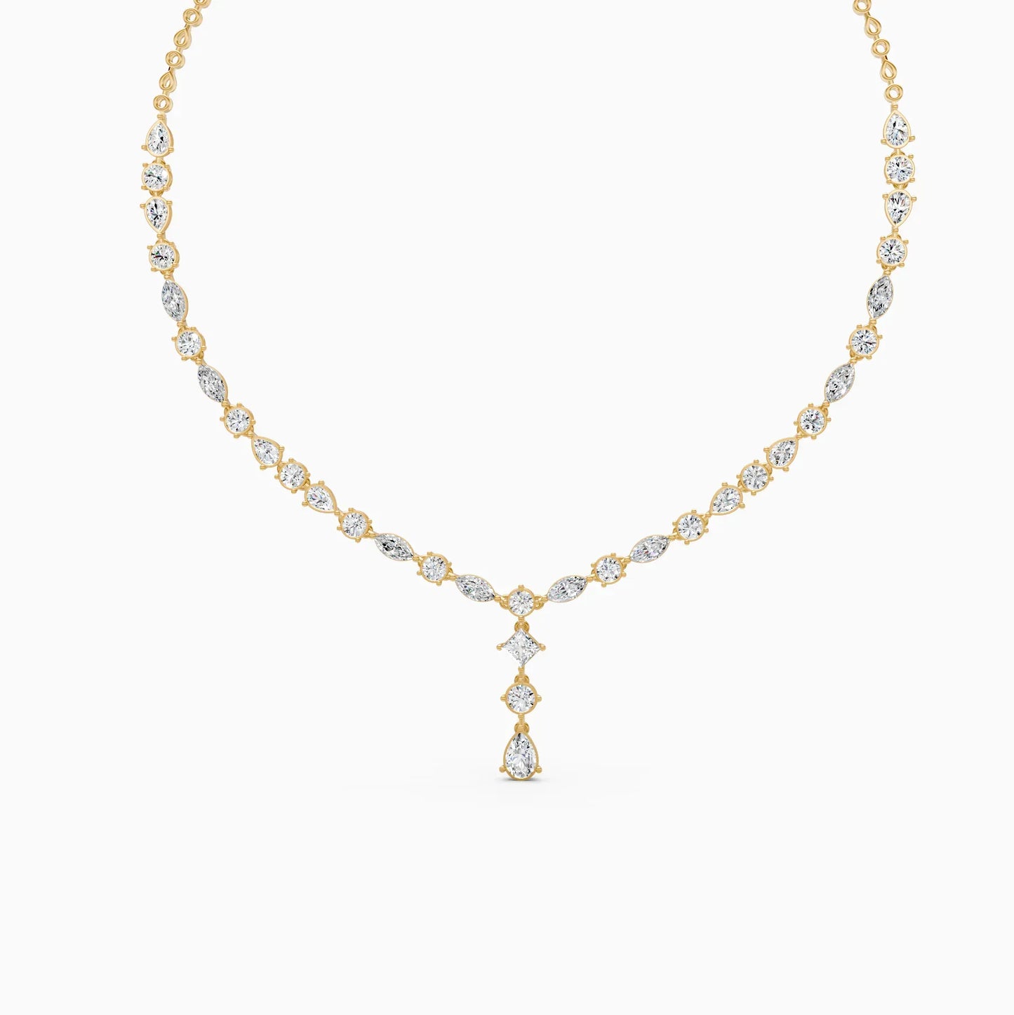 Single Line Multi Stone Lab Diamond Necklace