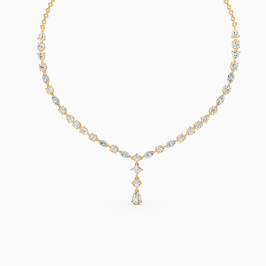Single Line Multi Stone Lab Diamond Necklace
