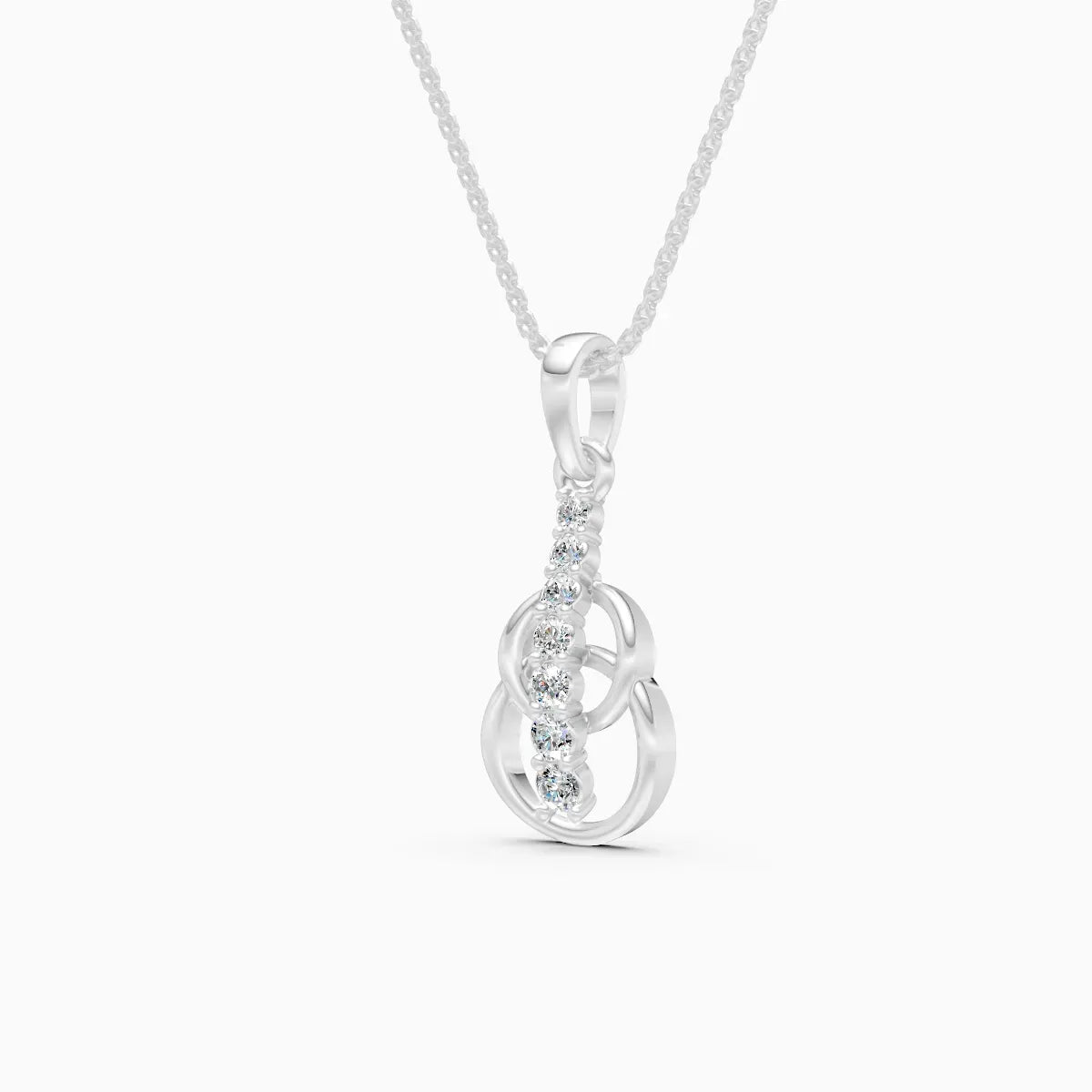 Interlinked Circle Diamond Pendant