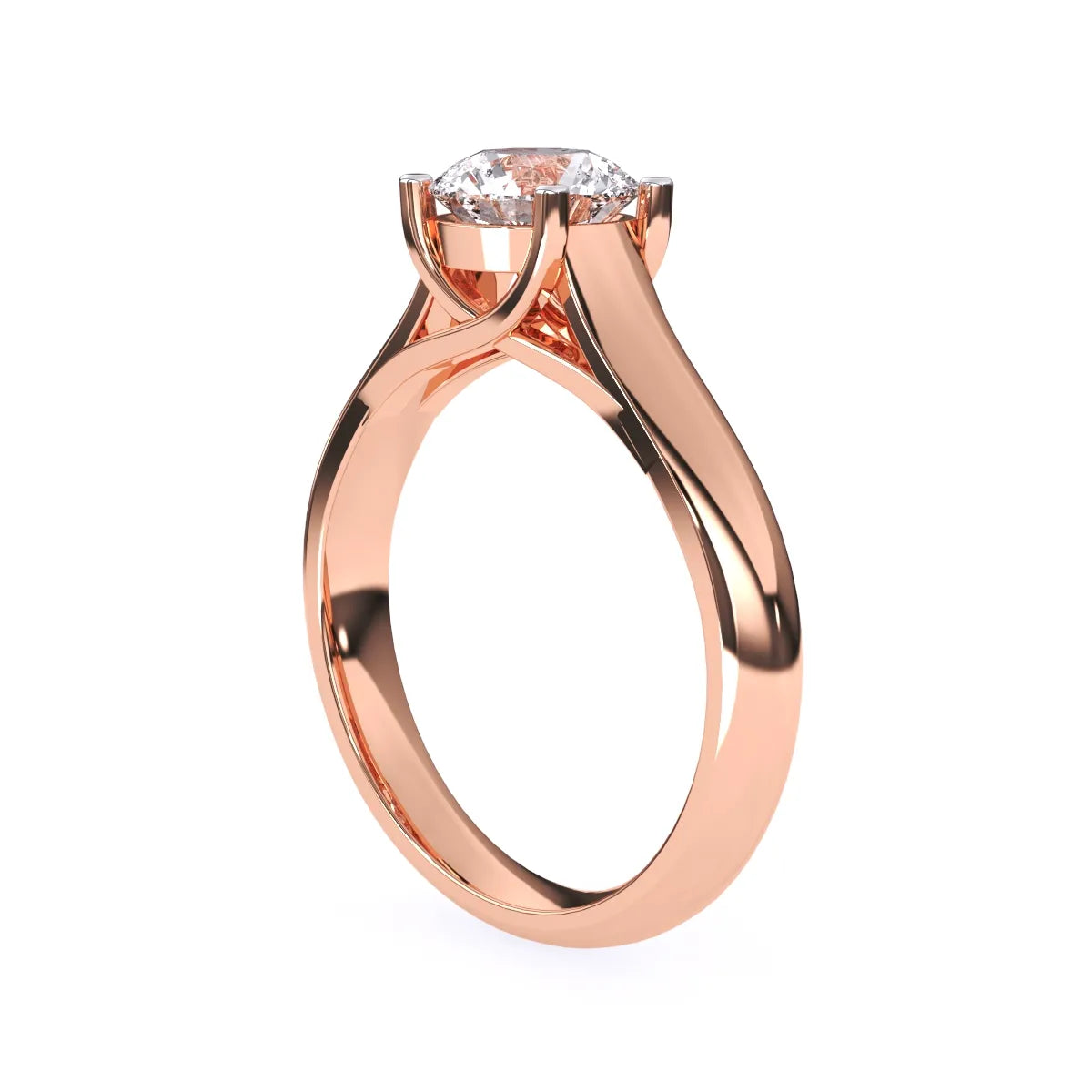 Round Solitaire Lab Grown Diamond Ring