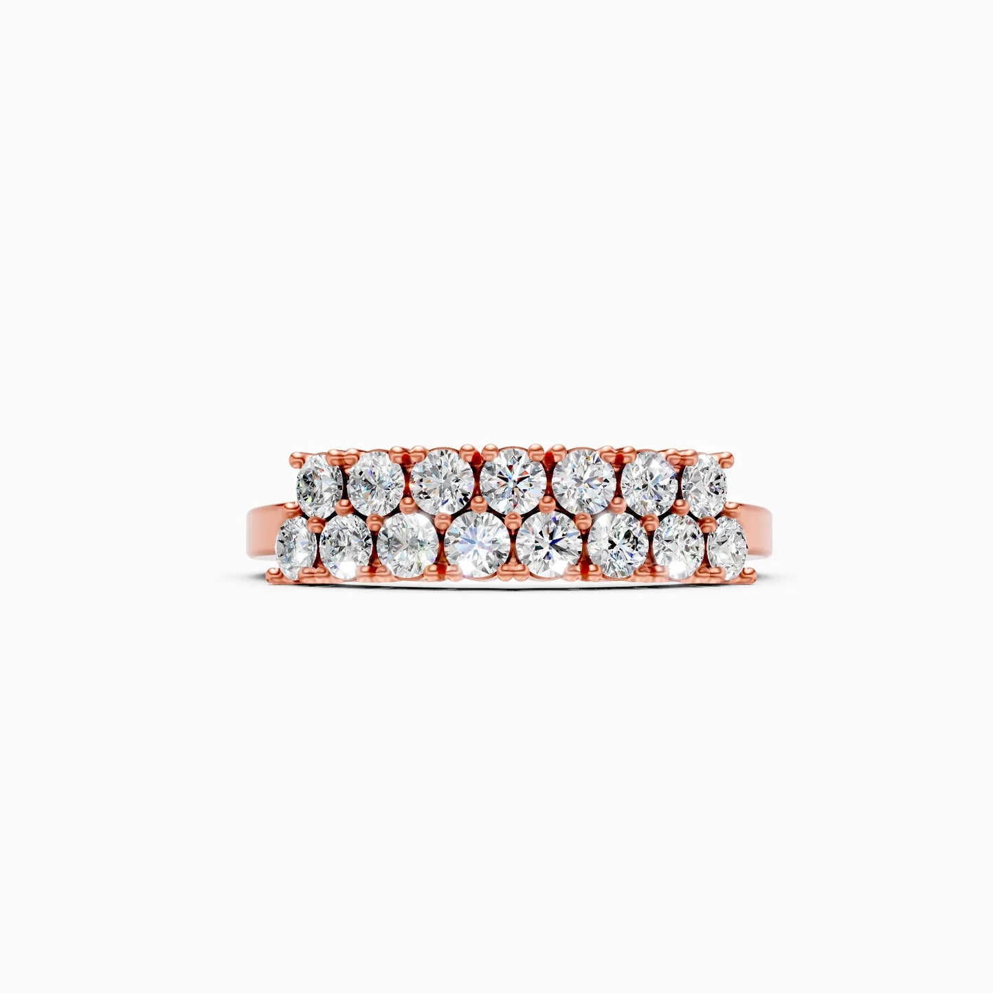 Two Row Lab Grown Diamond Anniversary Ring
