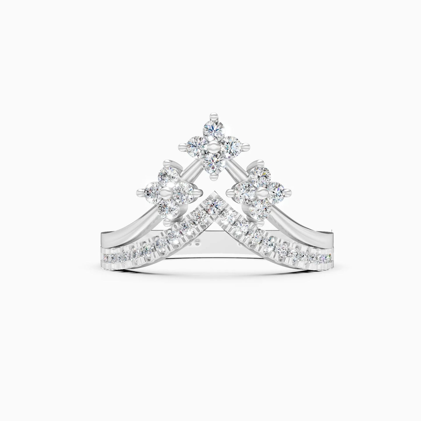 Tiara Lab Grown Diamond Crown Statement Ring