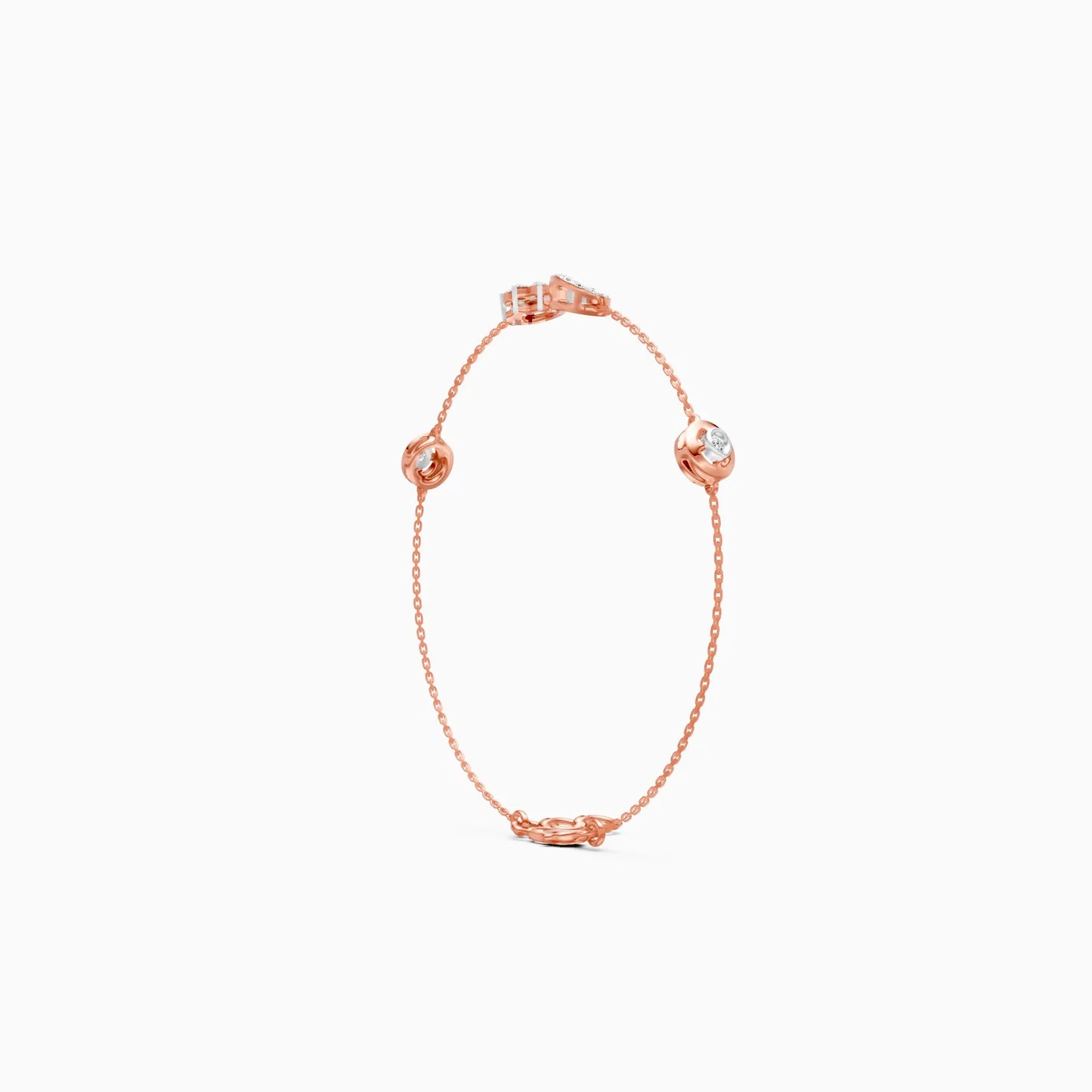Modern Infinity Style Lab Grown Diamond Bracelet