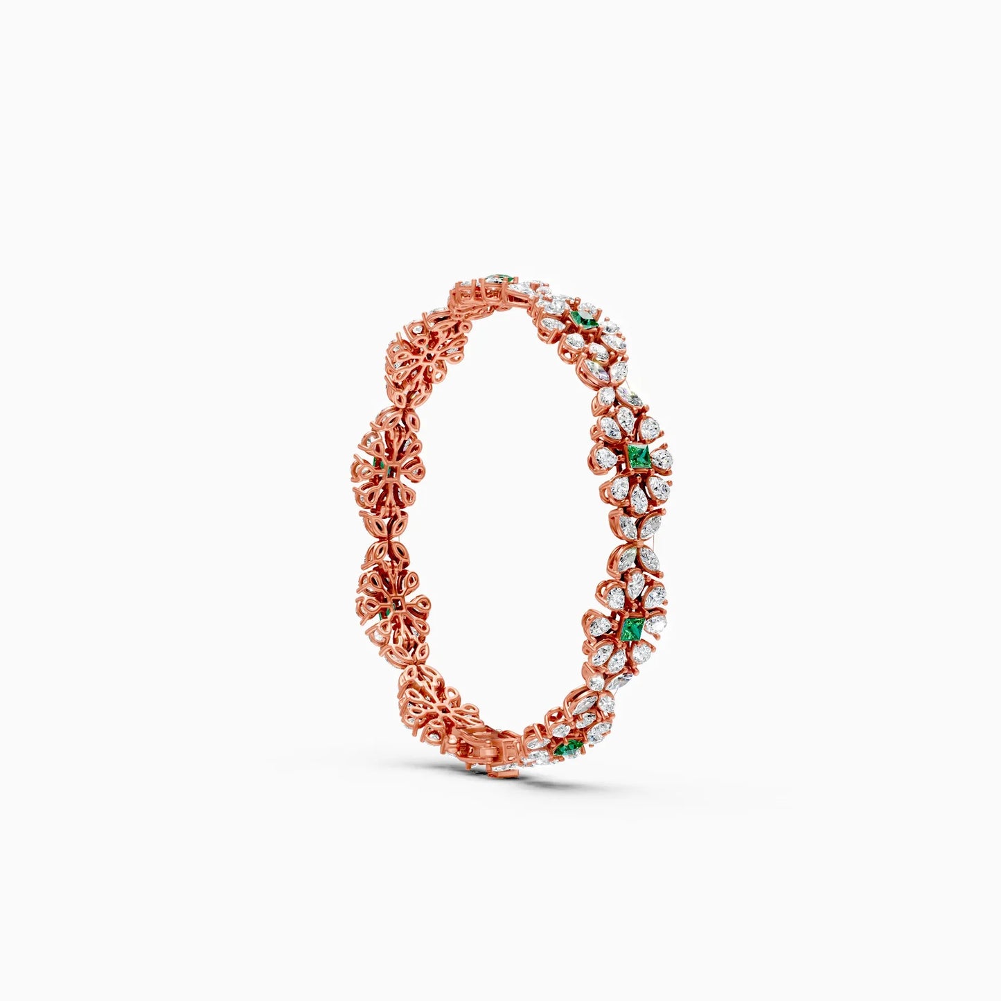 Luxury Floral Cluster Lab Grown Diamond Bracelet