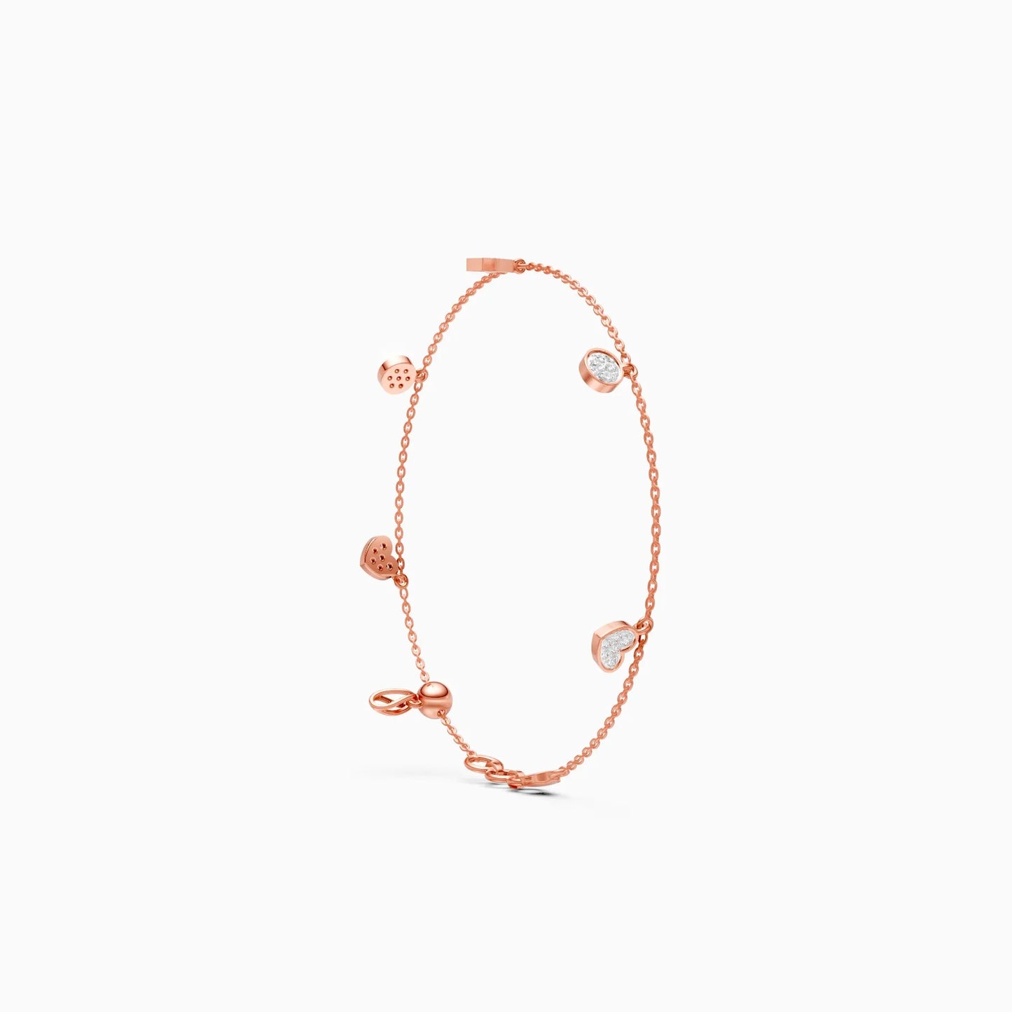 Minimal Lab Grown Diamond Charm Bracelet