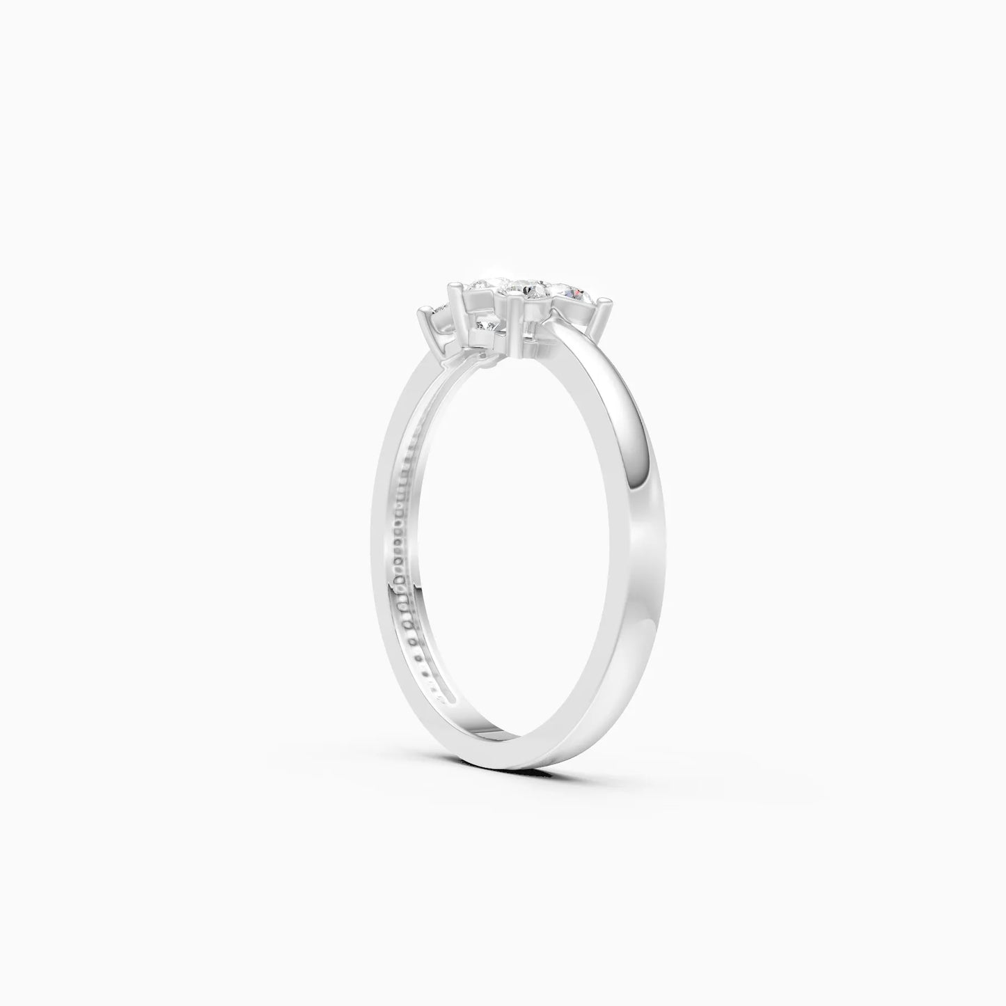 Floral Charm Lab Grown Diamond Ring