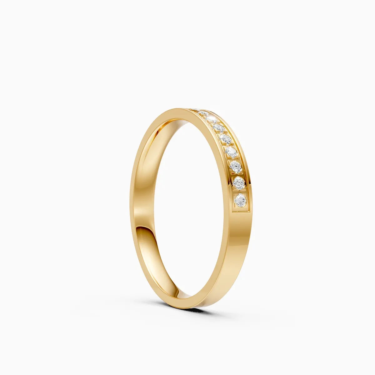 Channel-Set Diamond Band Ring